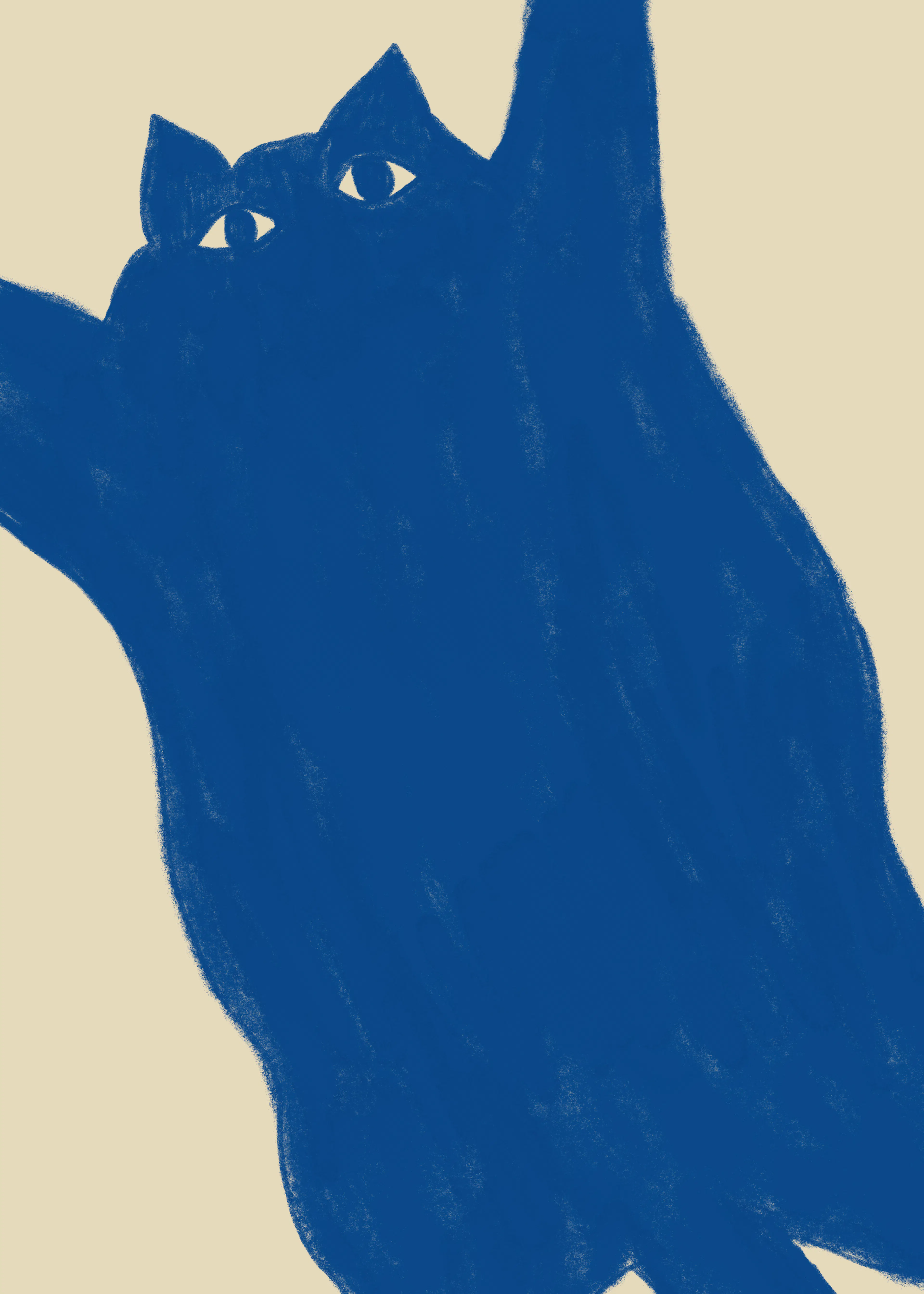 Mysterious Blue Cat Poster 0