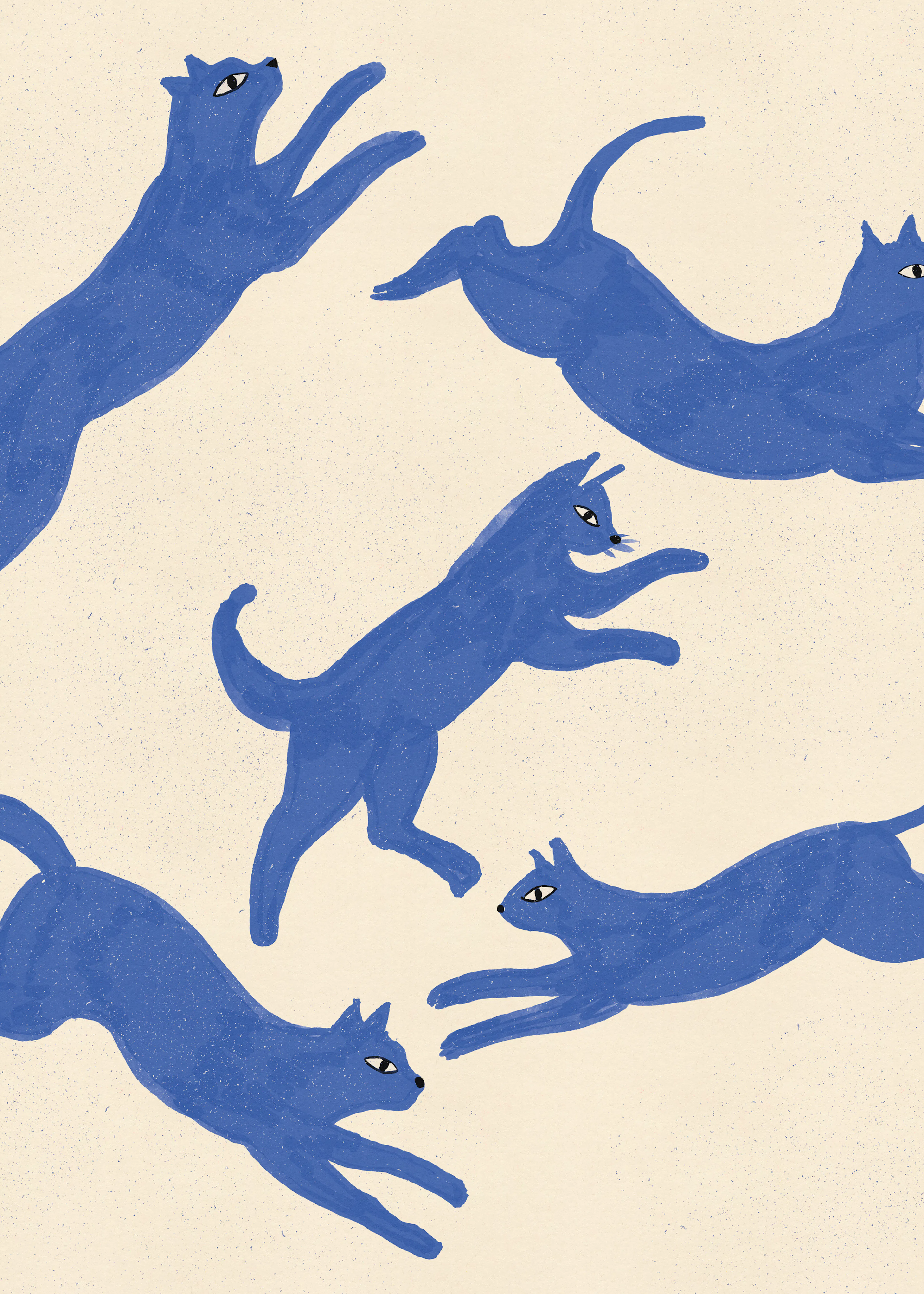 Blue Cat Leap Poster 0