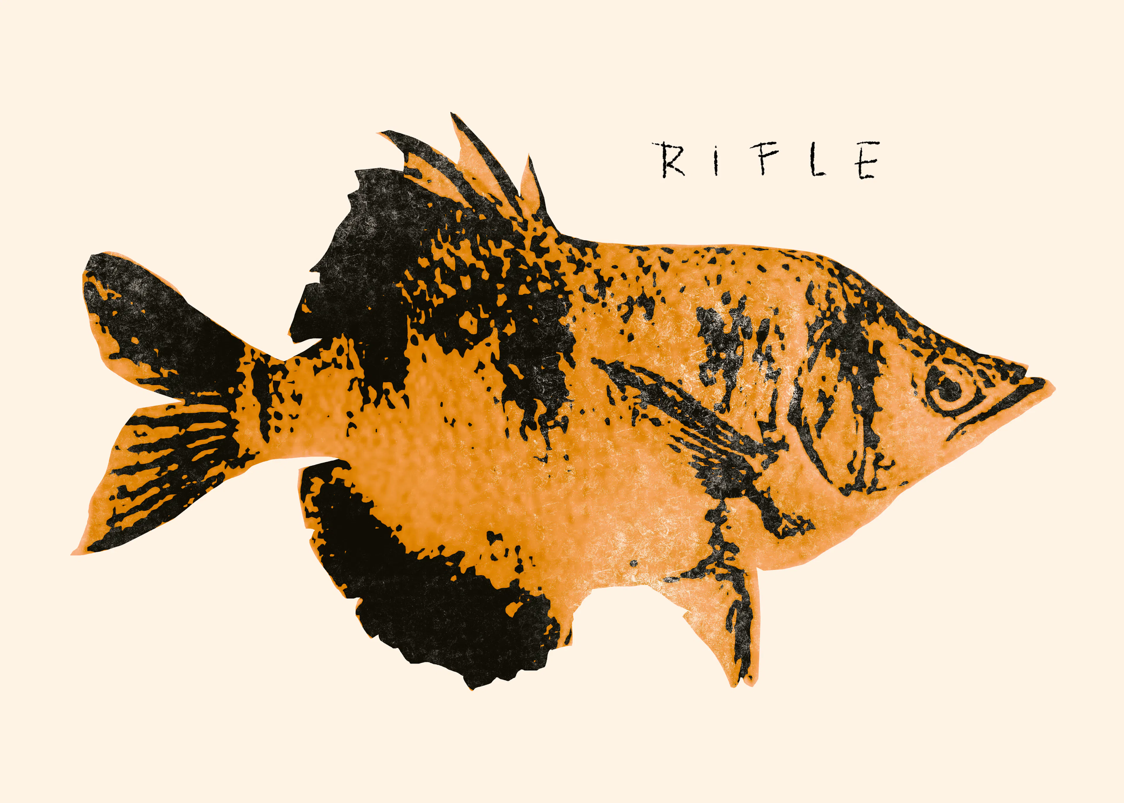 Orange Vintage Fish Poster 0