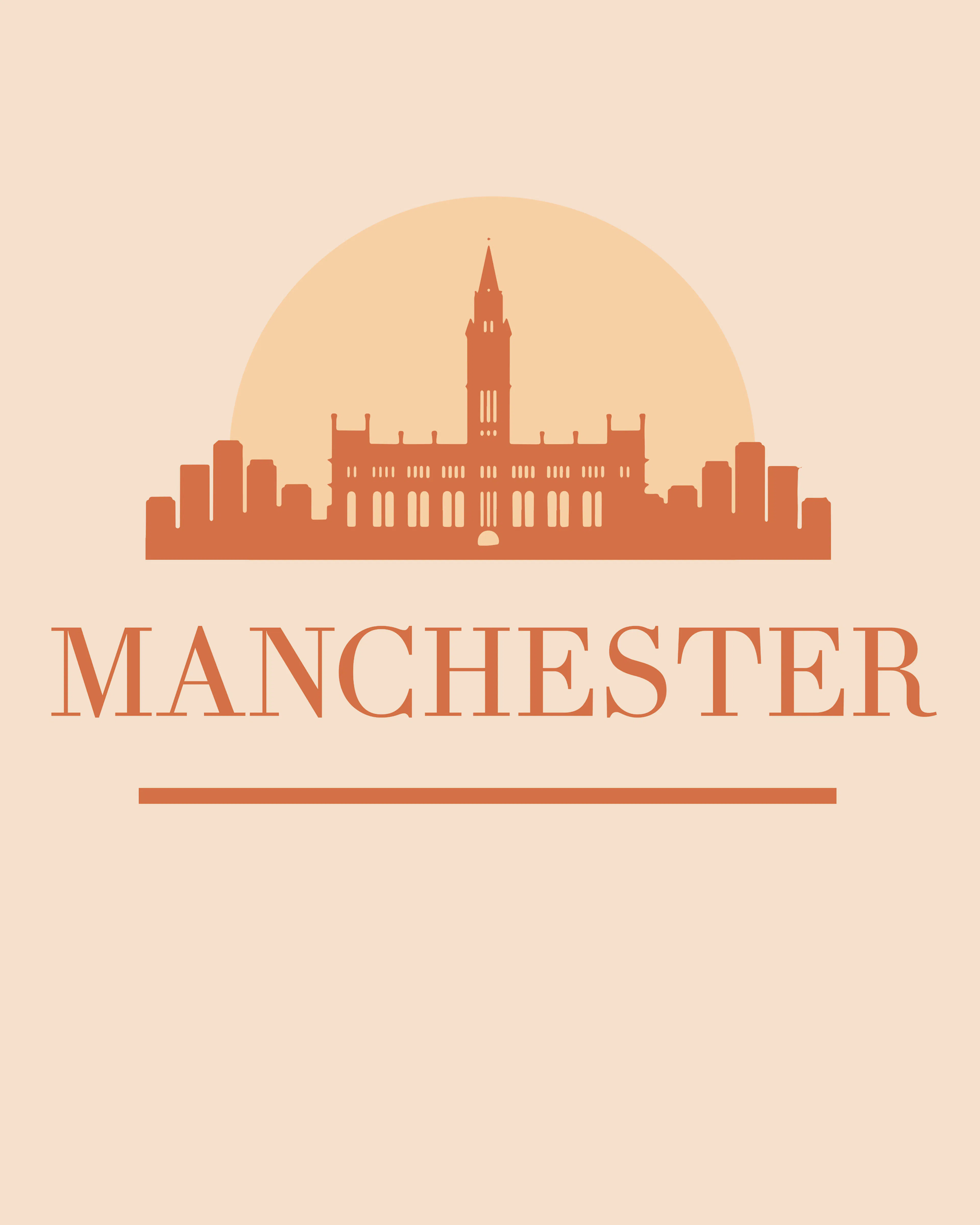 Manchester Skyline Poster 0