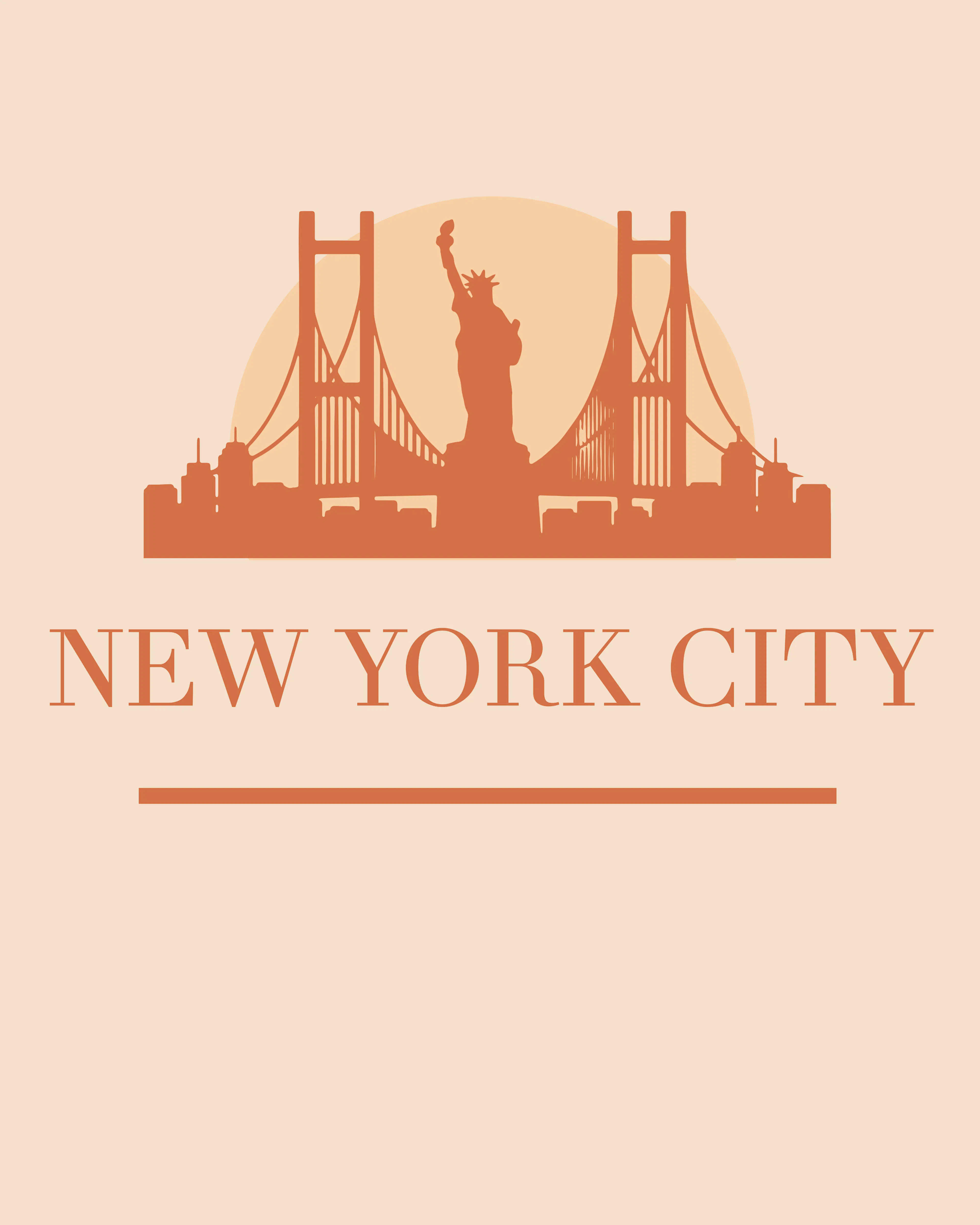Peach New York City Poster 0