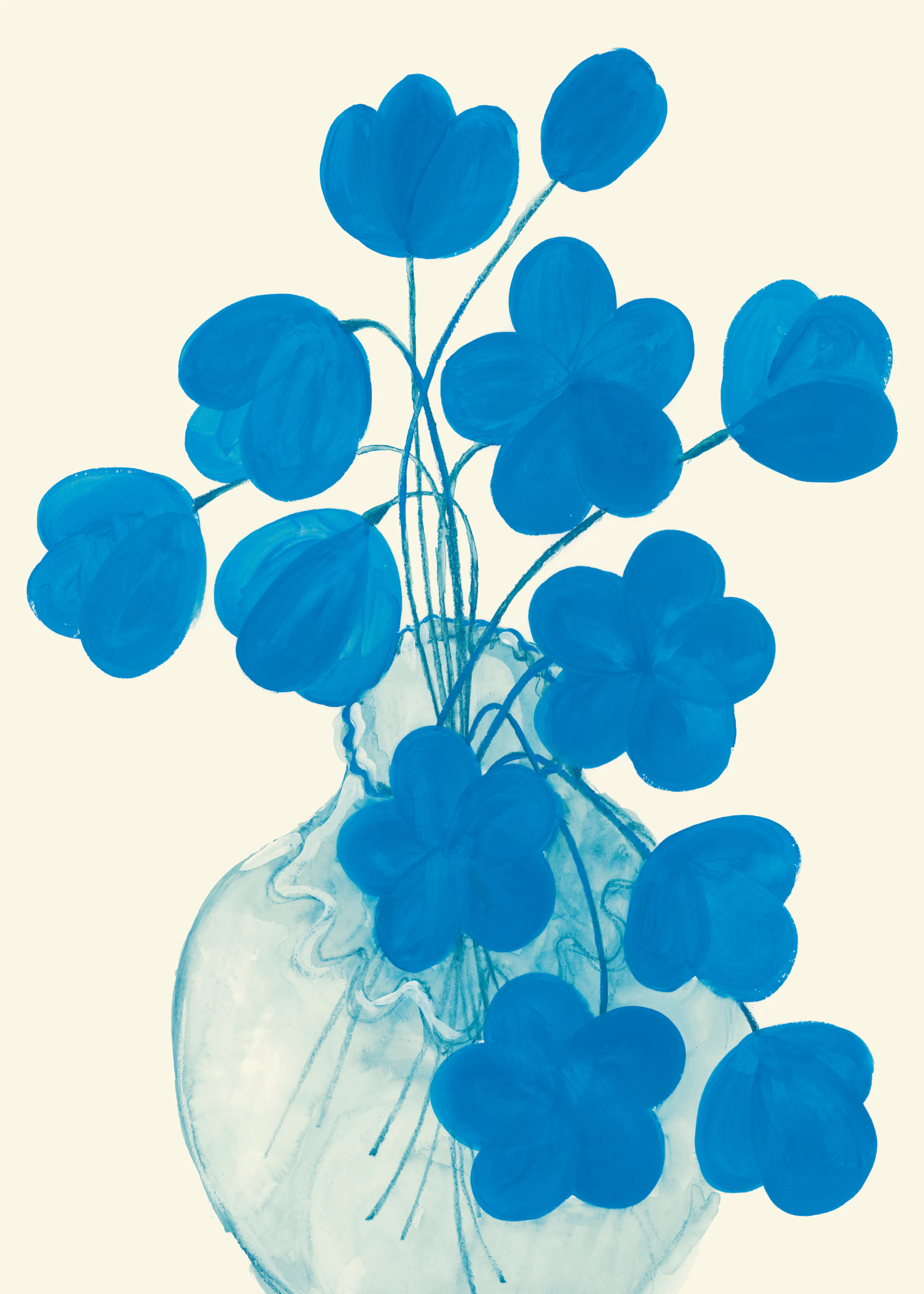 Blue Floral Bloom Poster 0