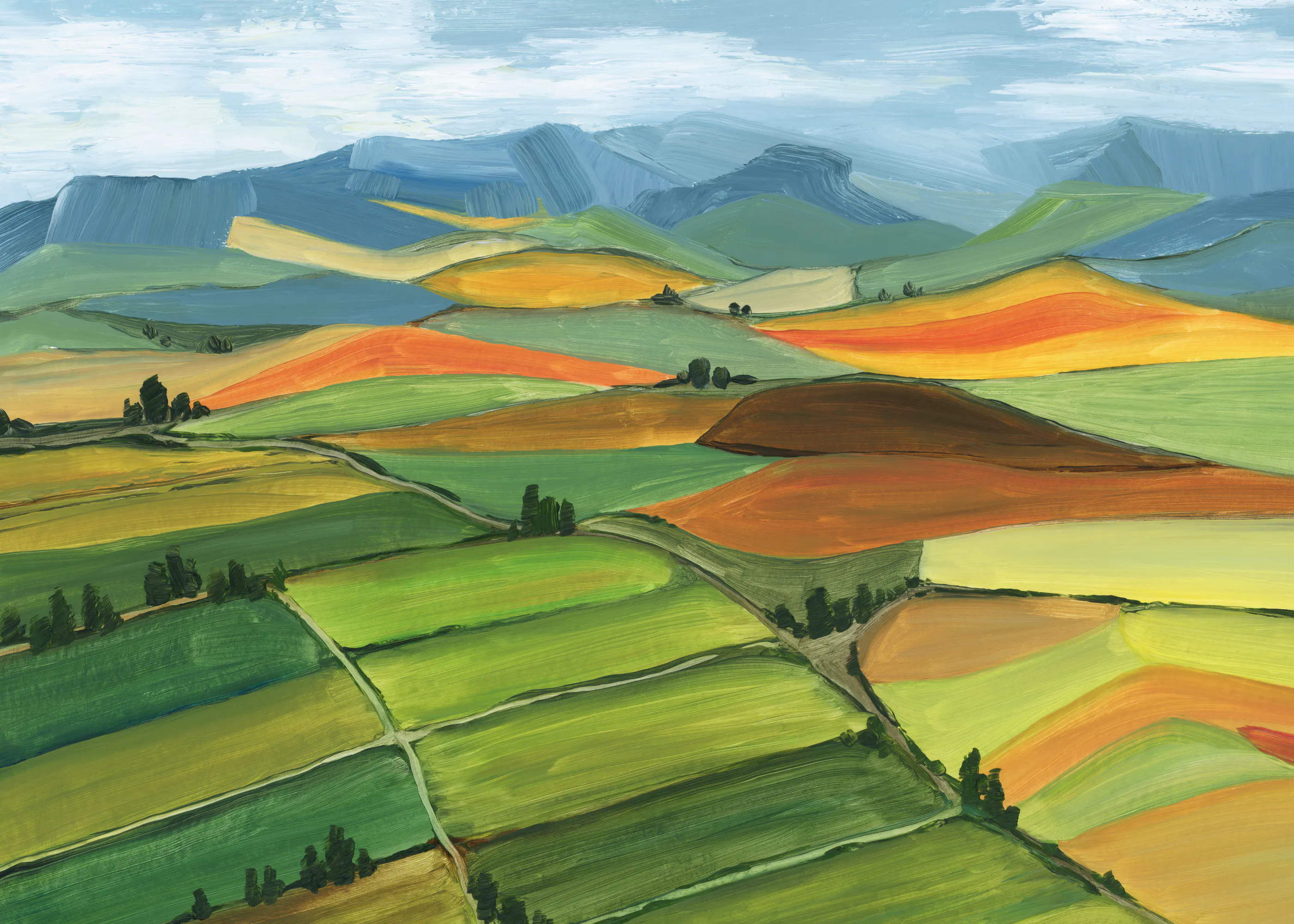 Colorful Countryside Poster 0