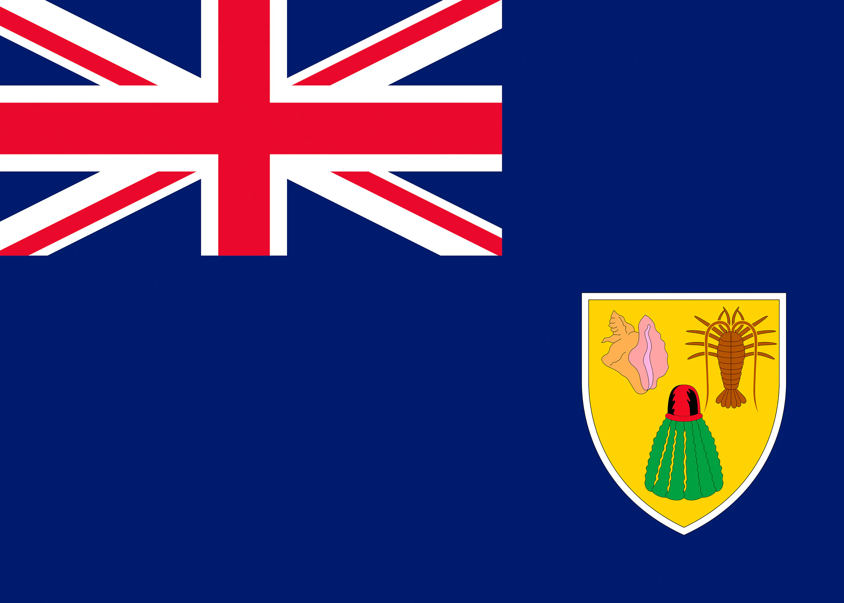 Flaga Turks i Caicos Plakat 0