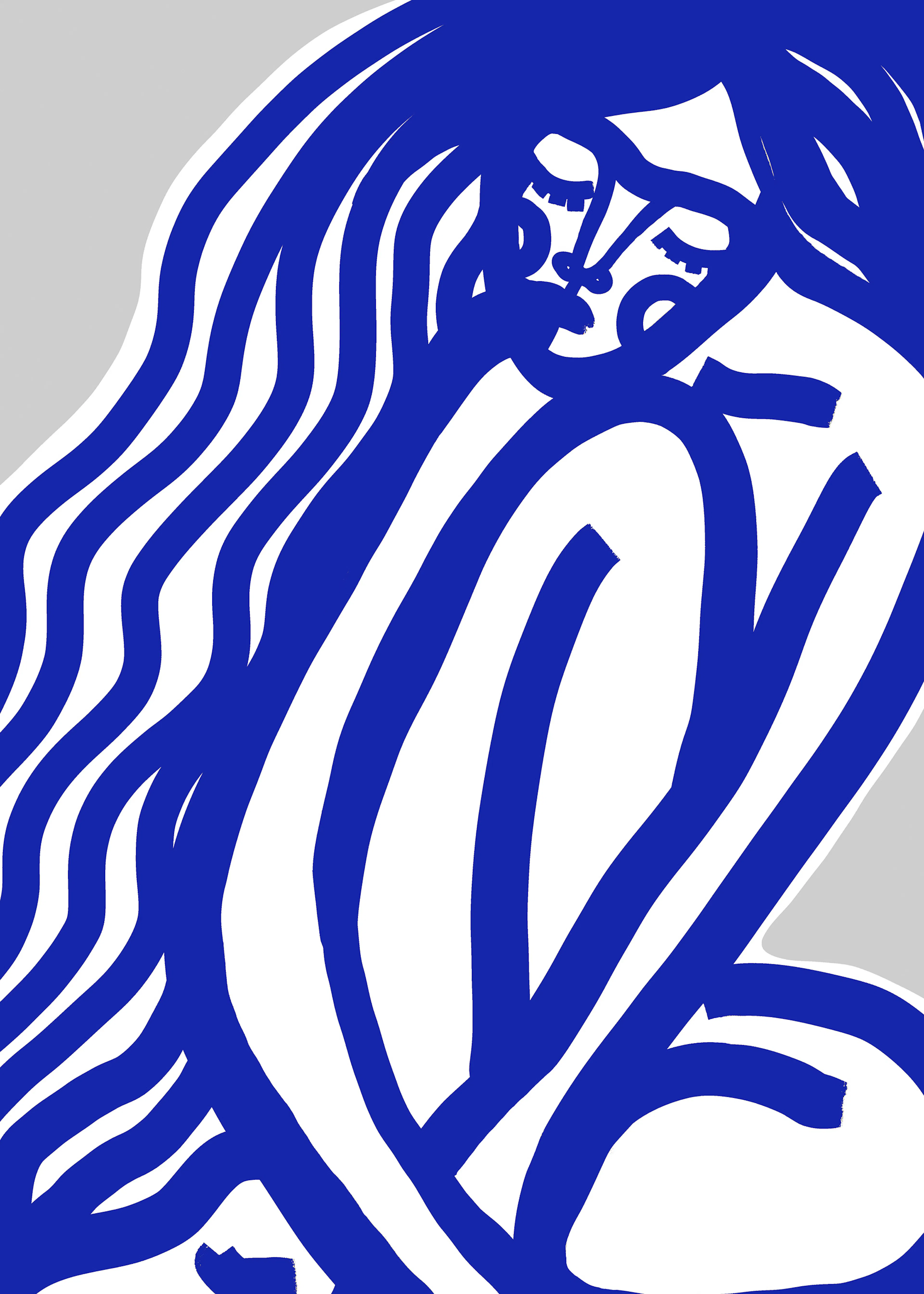 Abrazo Azul Marino Póster 0