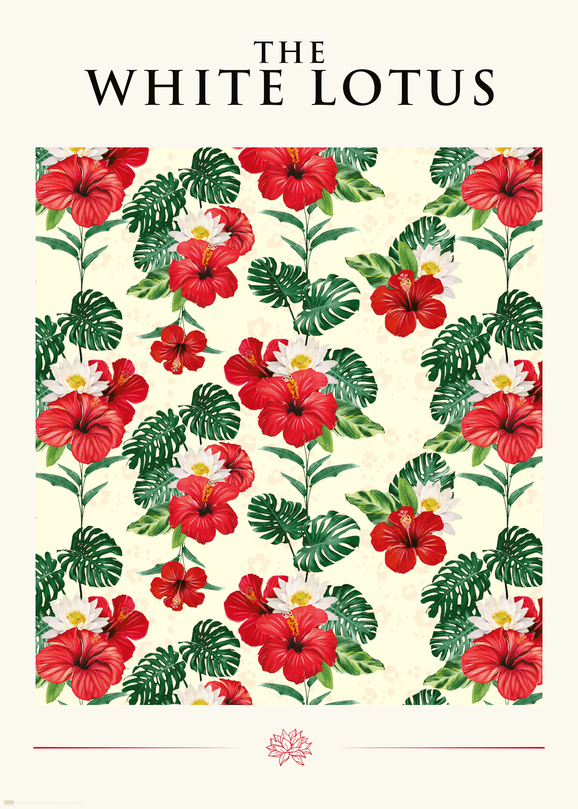 The White Lotus™ - Red Floral Poster 0