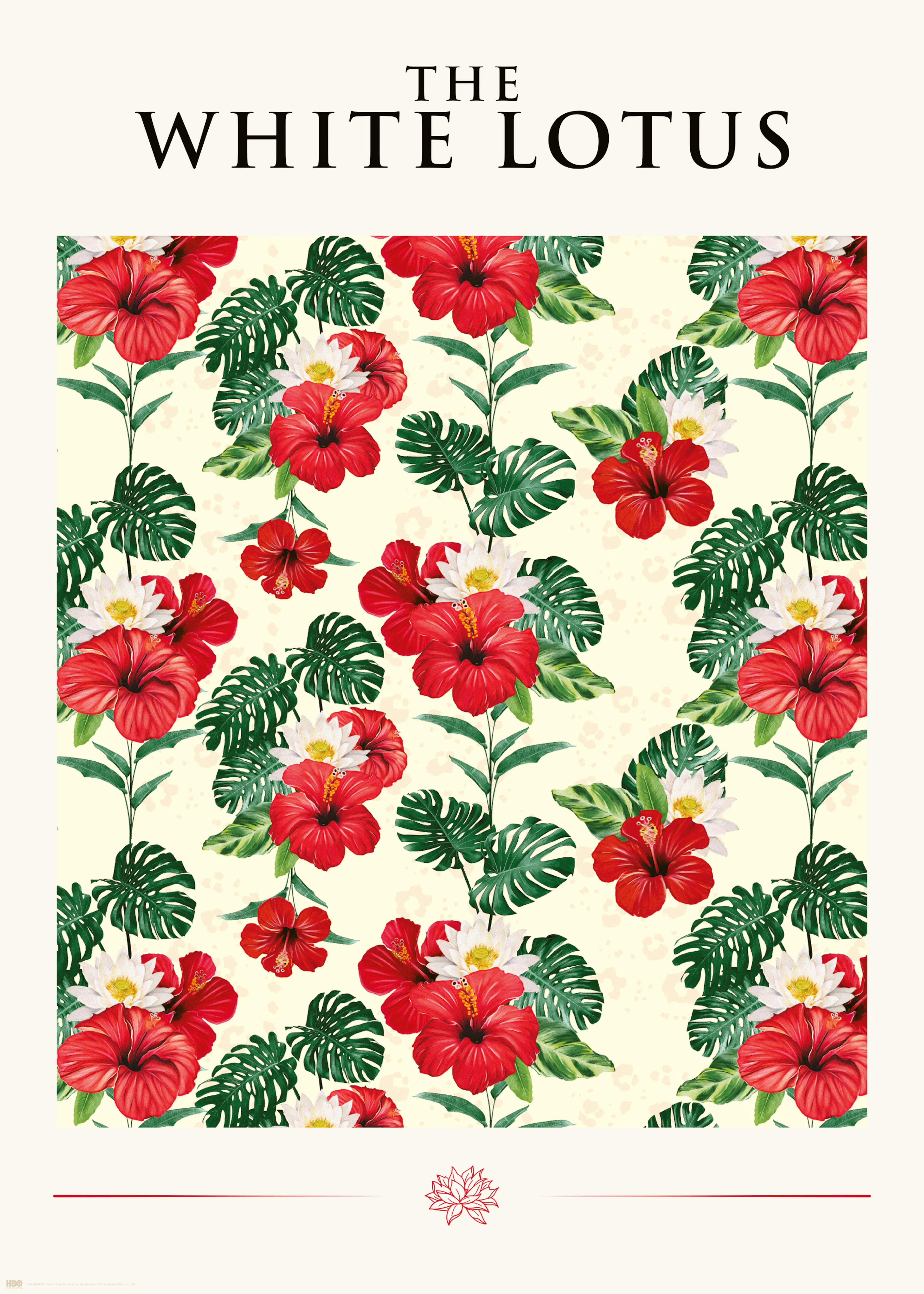 The White Lotus - Red Floral Juliste 0