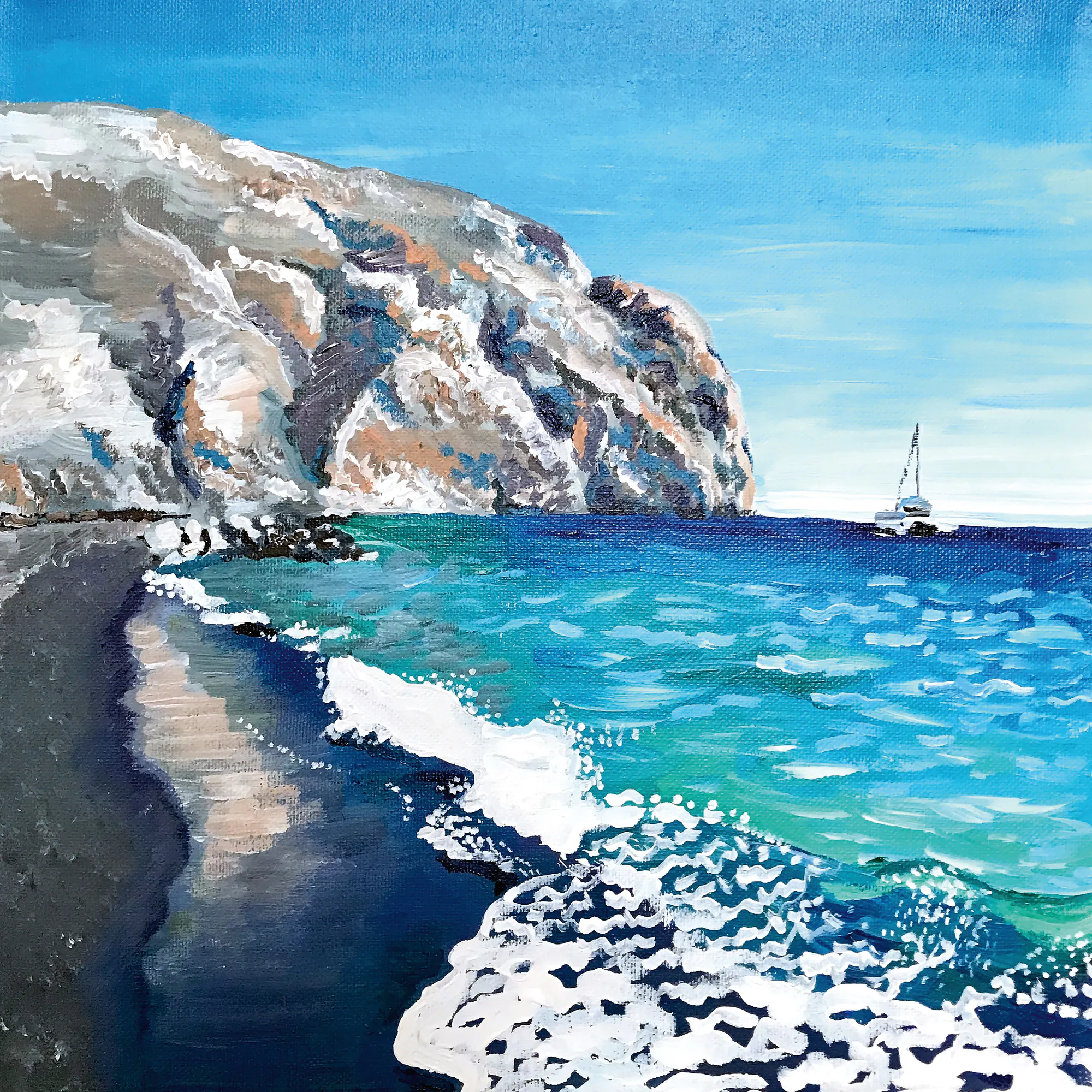 Blue Coastal Escape Poster 0