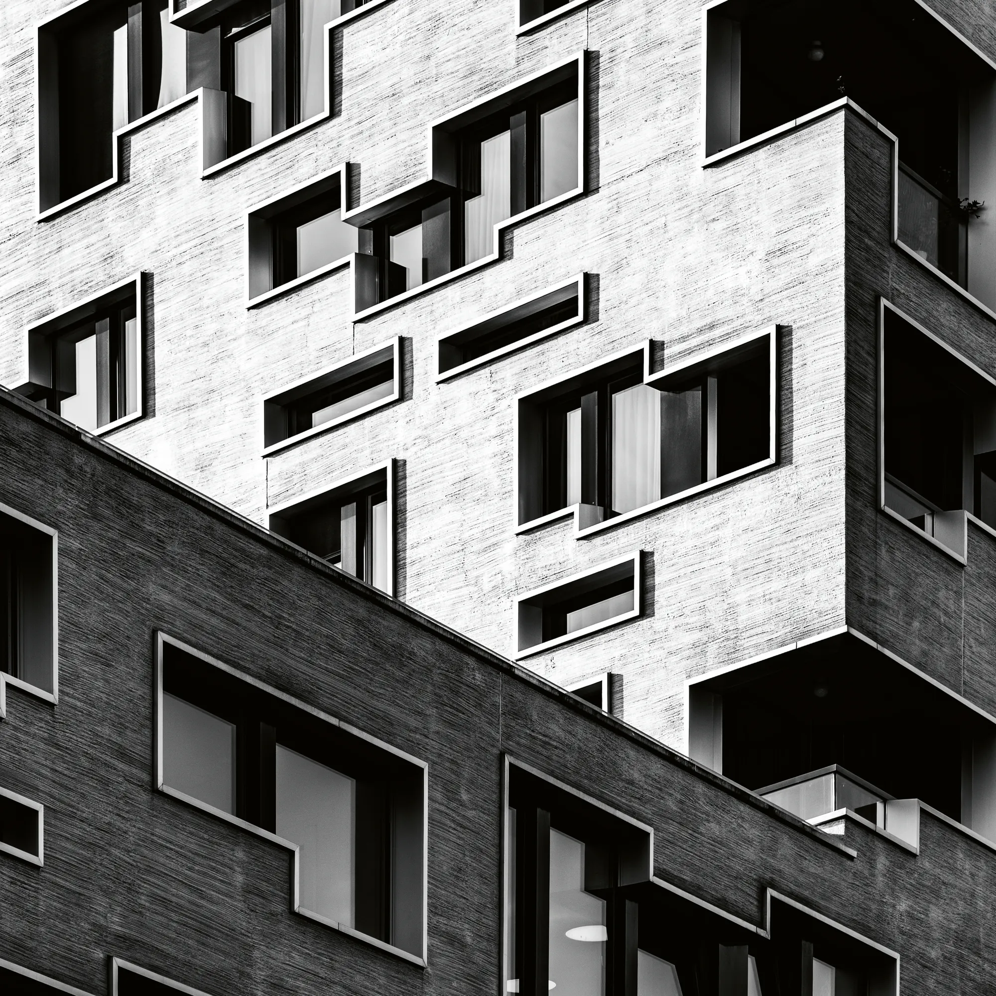 Black Urban Geometry Poster 0