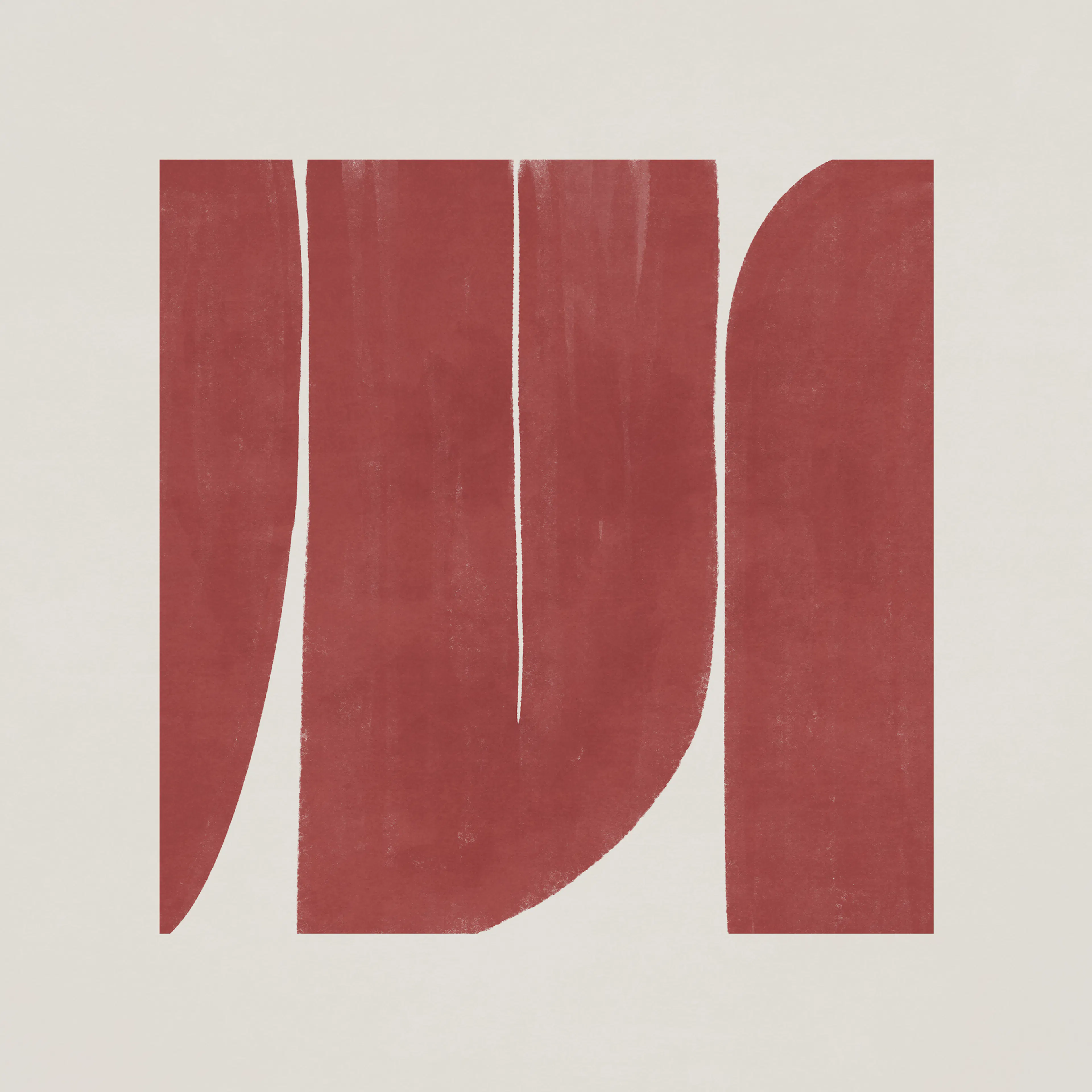 Red Minimalist Abstract Poster 0
