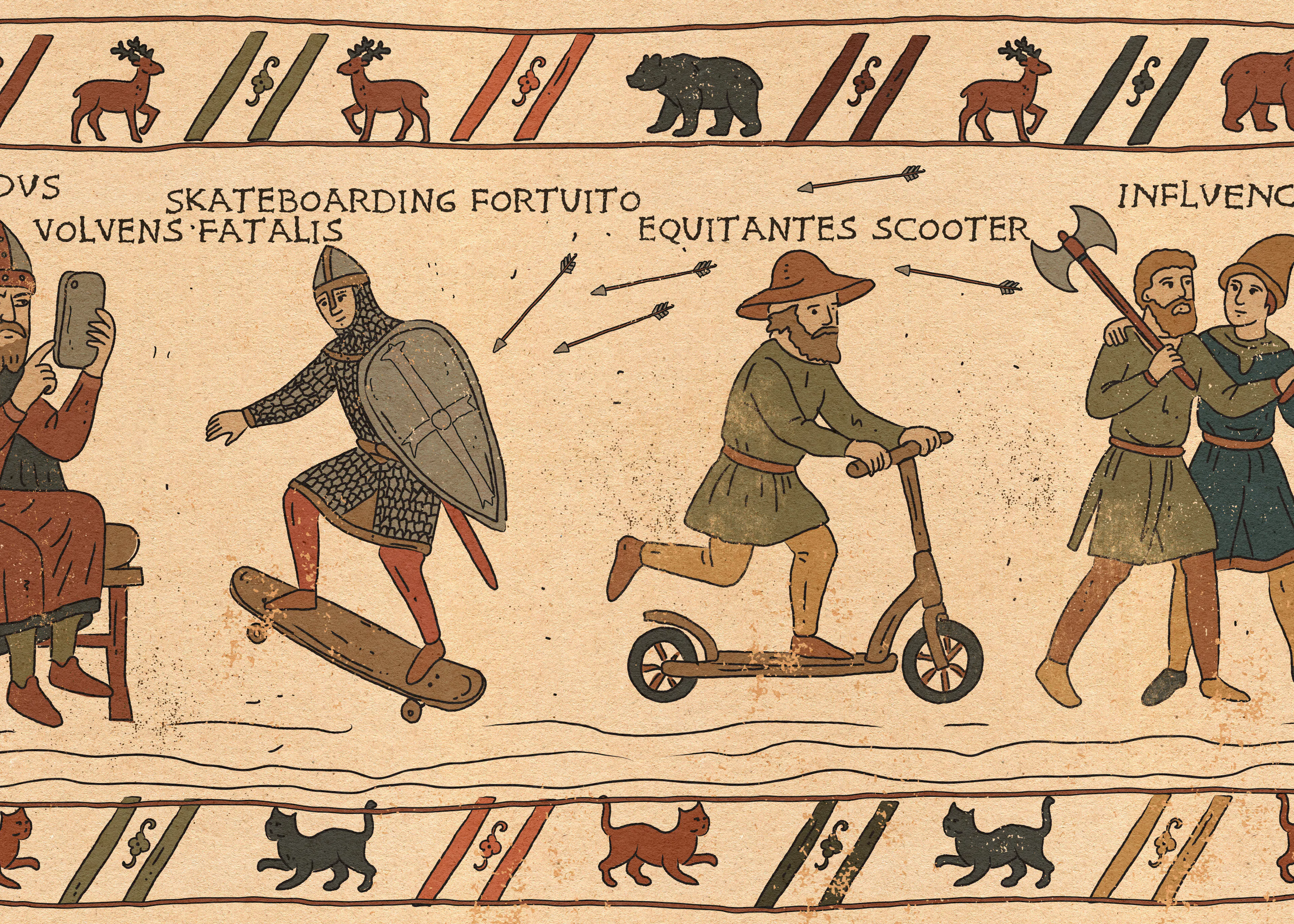 Medieval Skateboarding Poster 0
