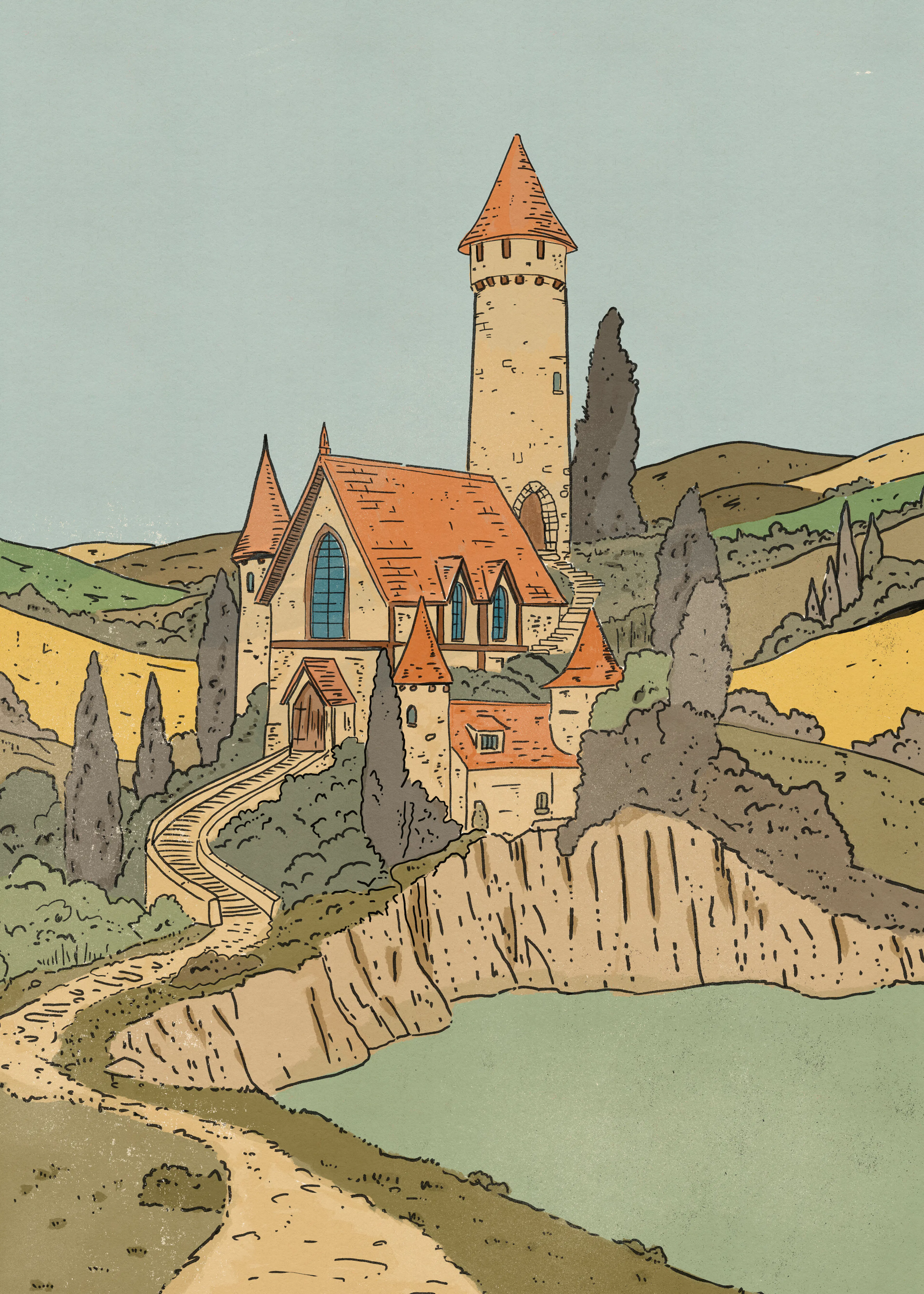 Paysage de Château Poster 0