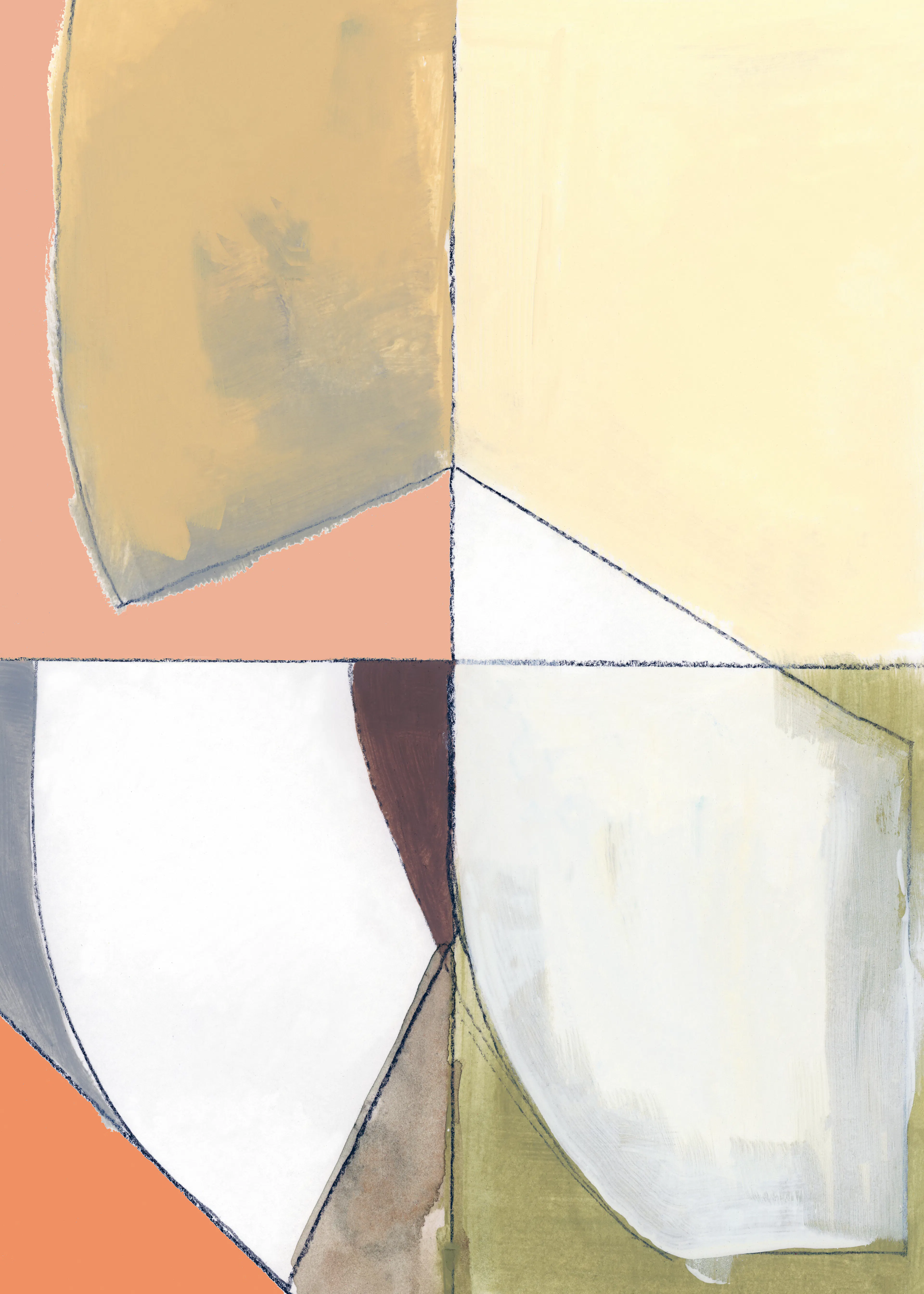 Elegant Beige Abstract Harmony Poster 0