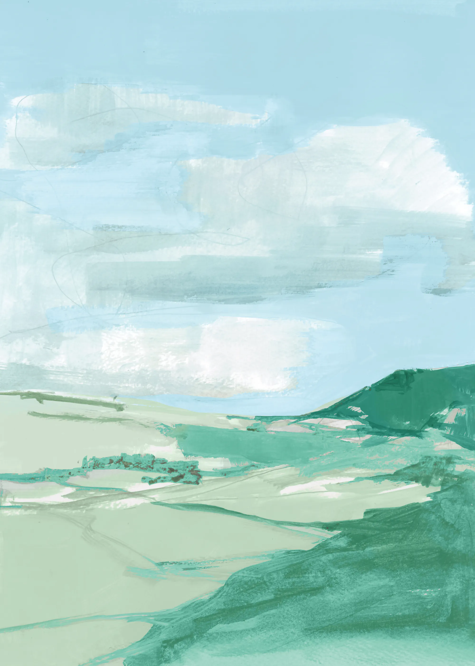Peaceful Green Serene Landscape Poster 0