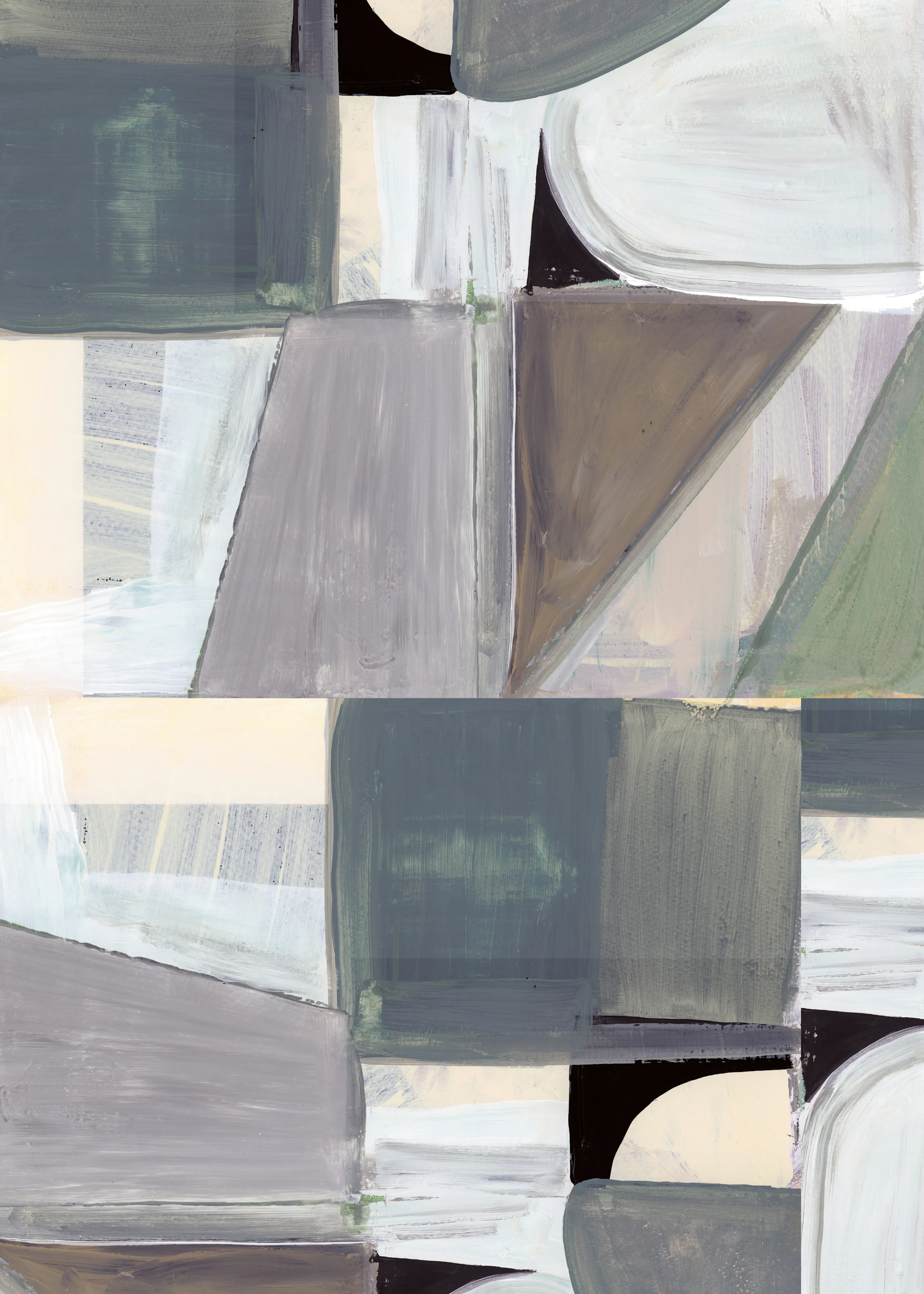 Gray Abstract Geometry Poster 0