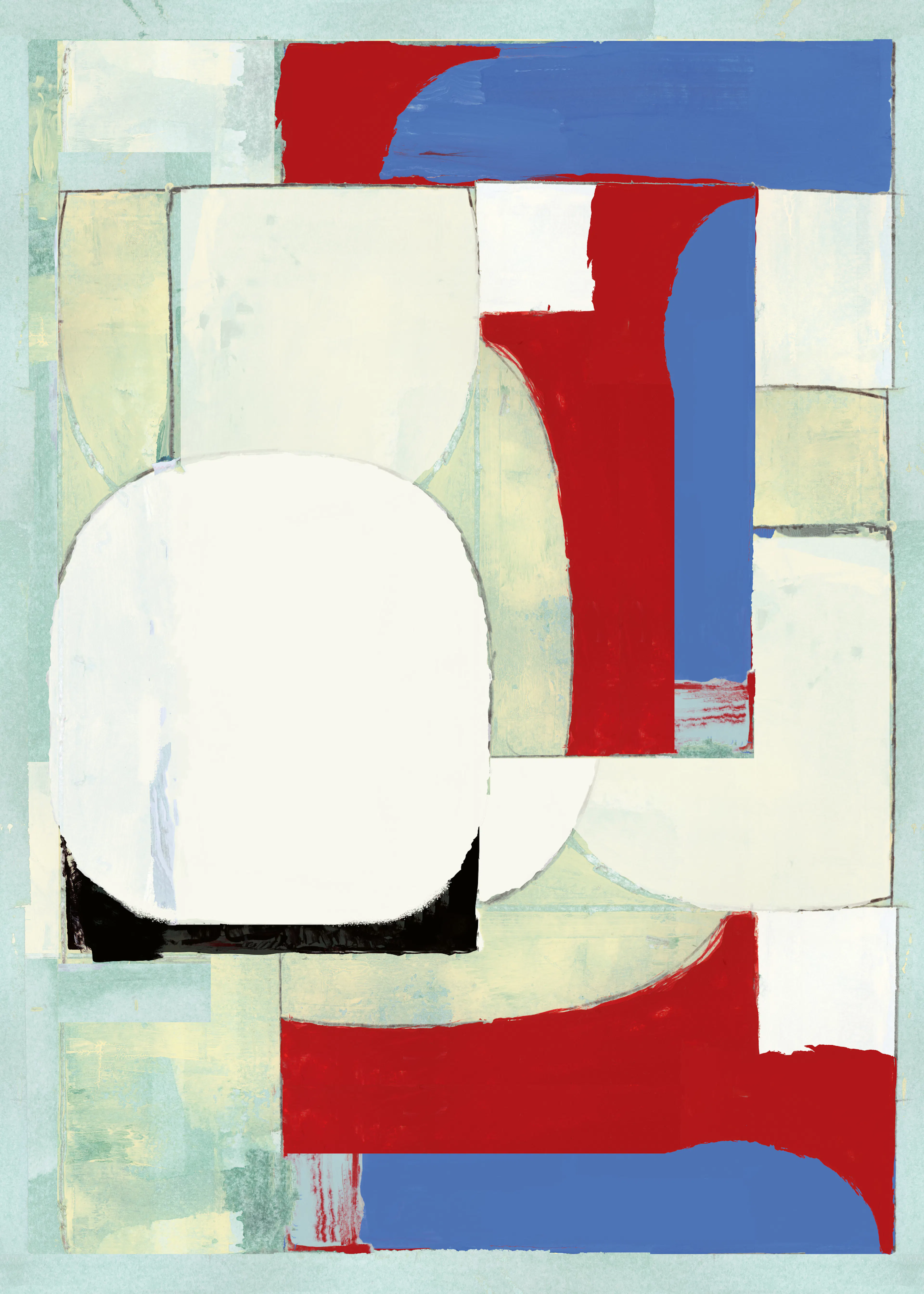 Blue Modern Geometry Poster 0