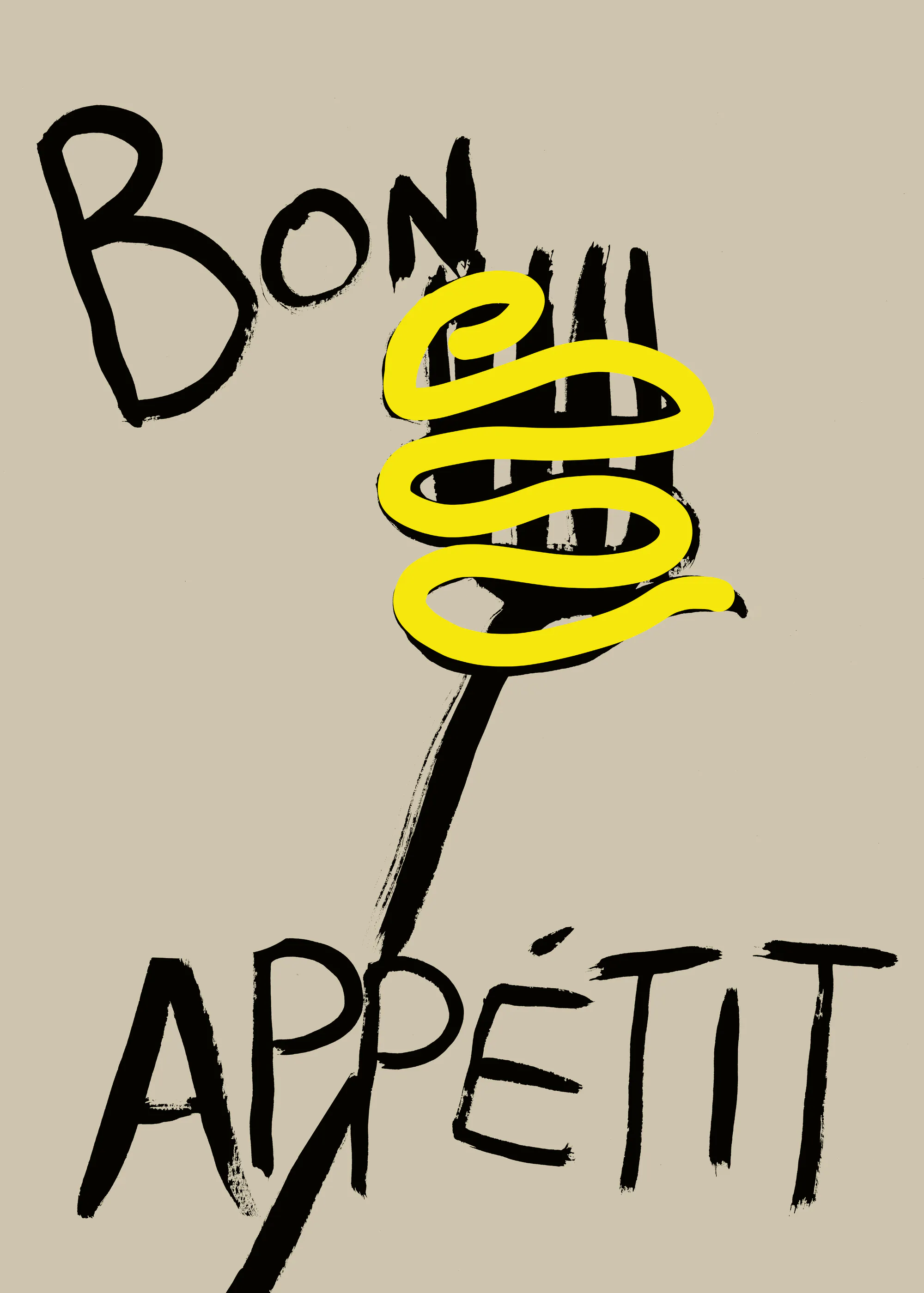 Yellow Bon Appétit Poster 0