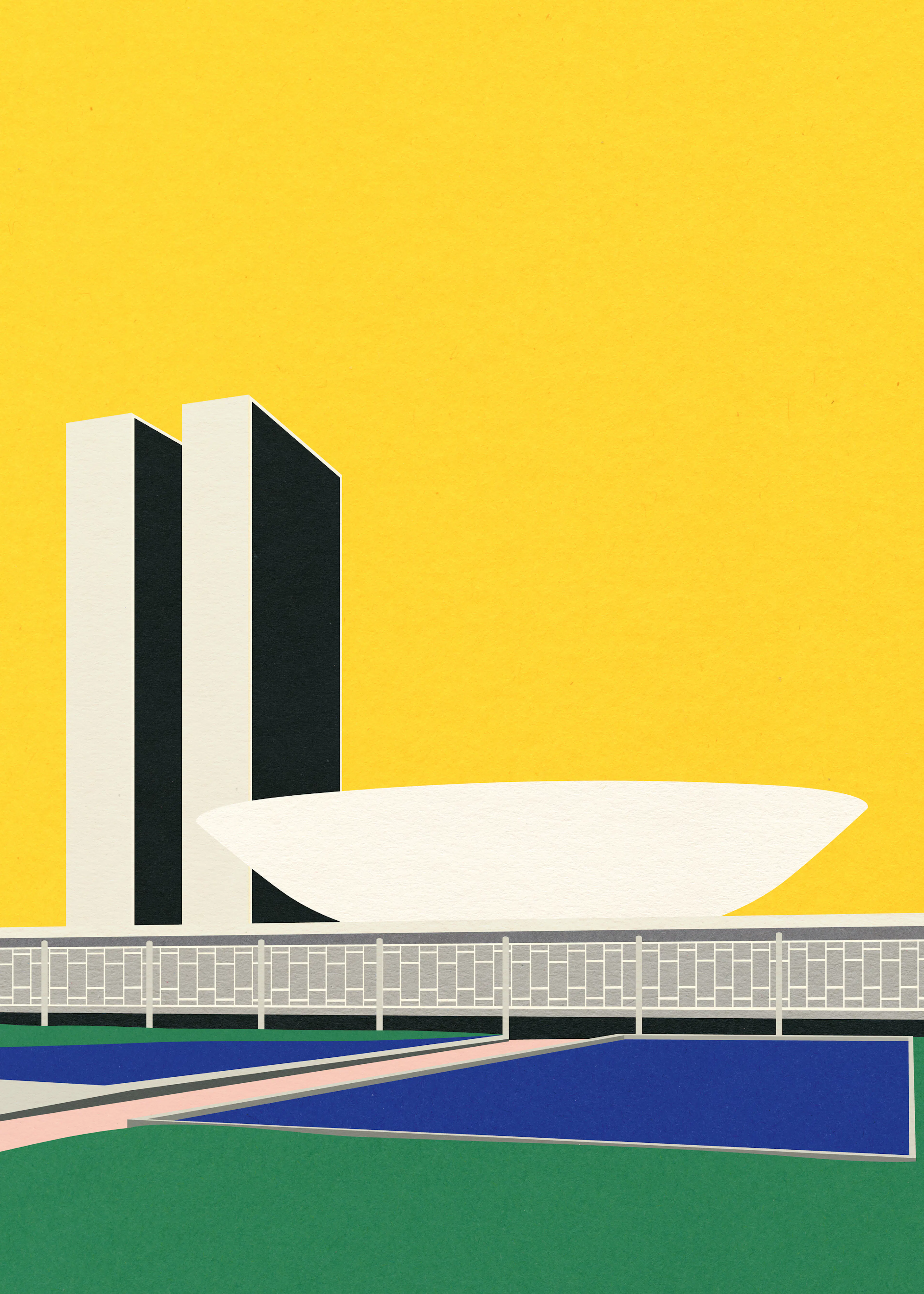 Yellow Modern Architecture Poster 0