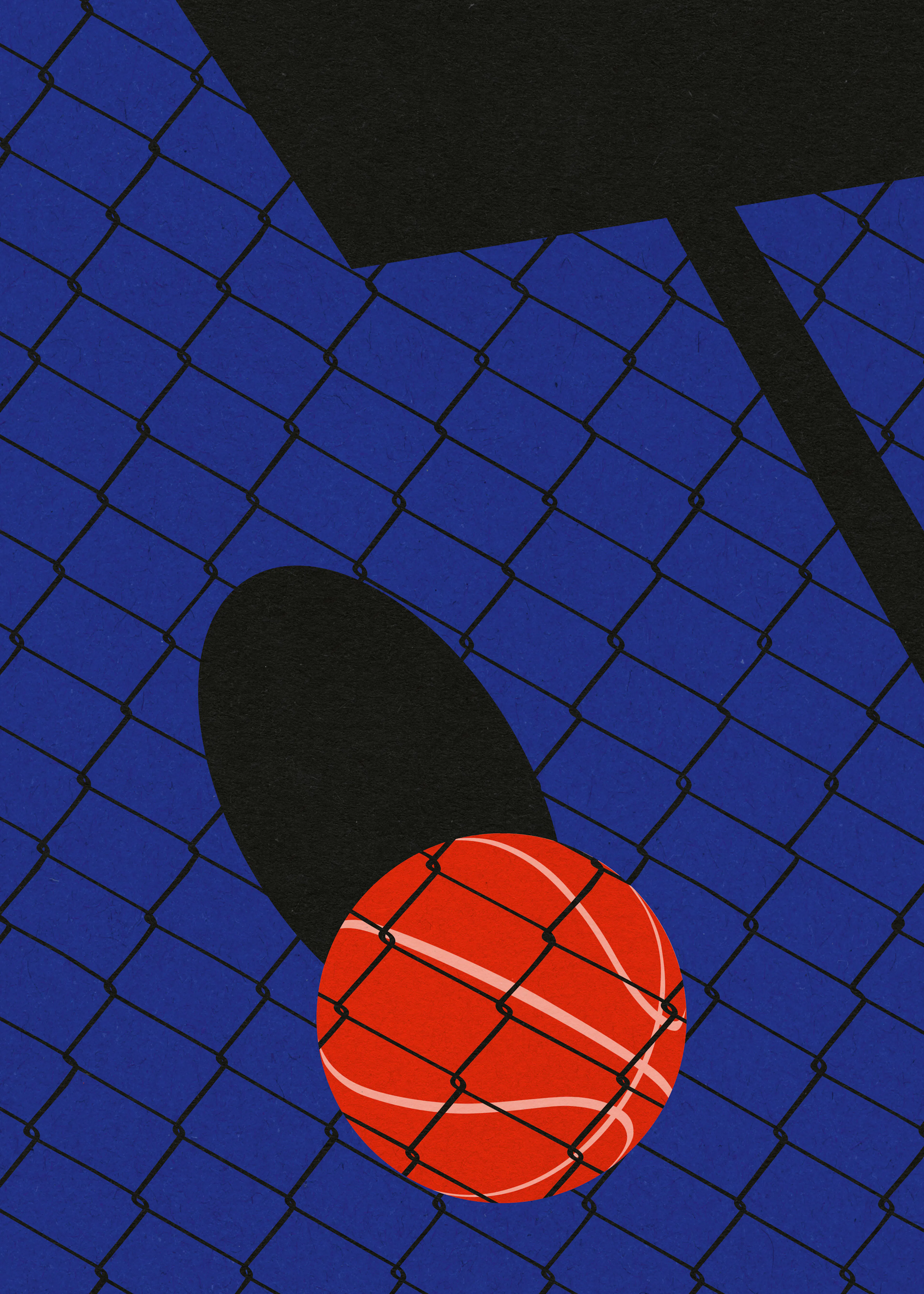 Blue Basketball Hoop Poster 0