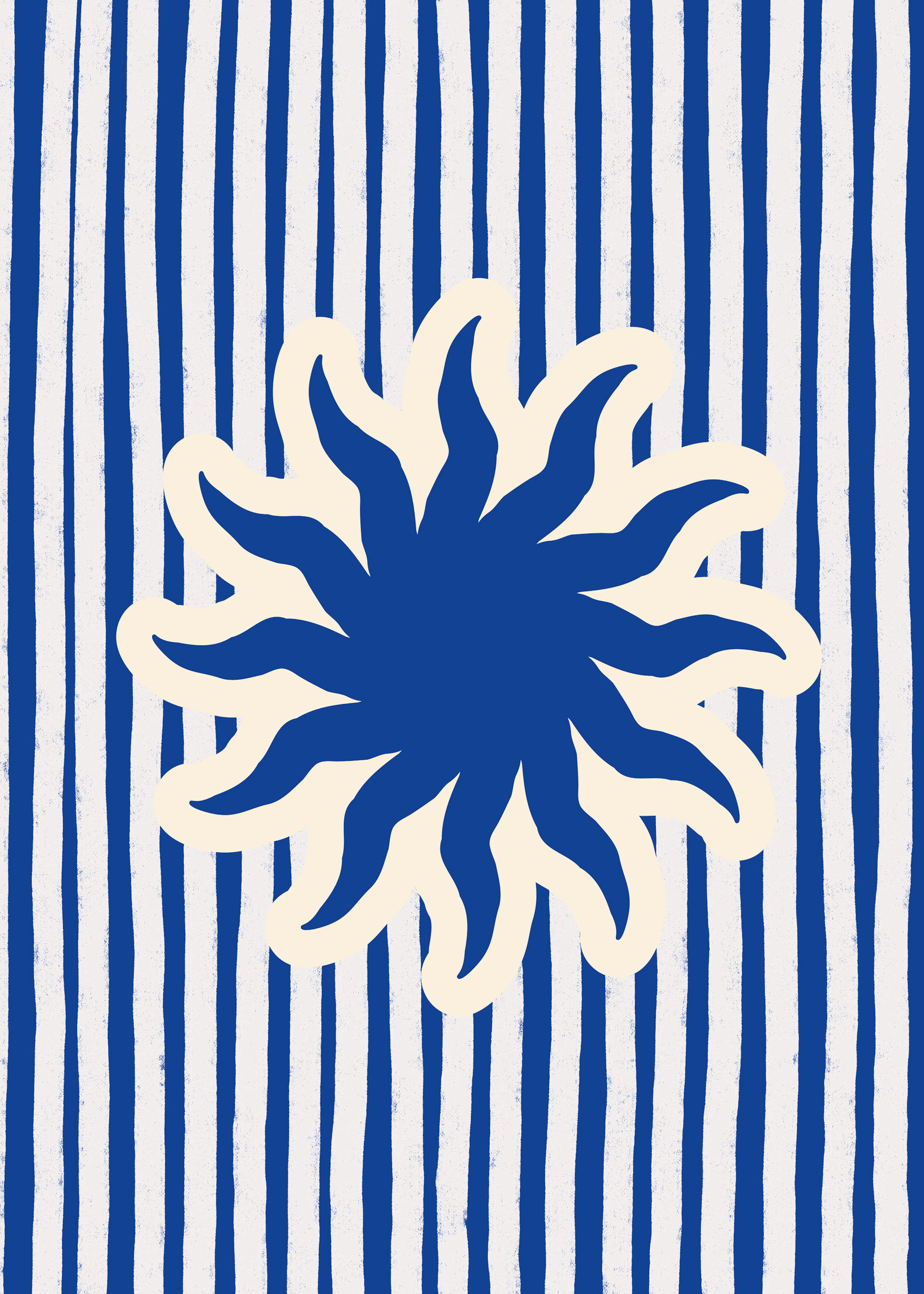 Blue Sunburst Poster 0