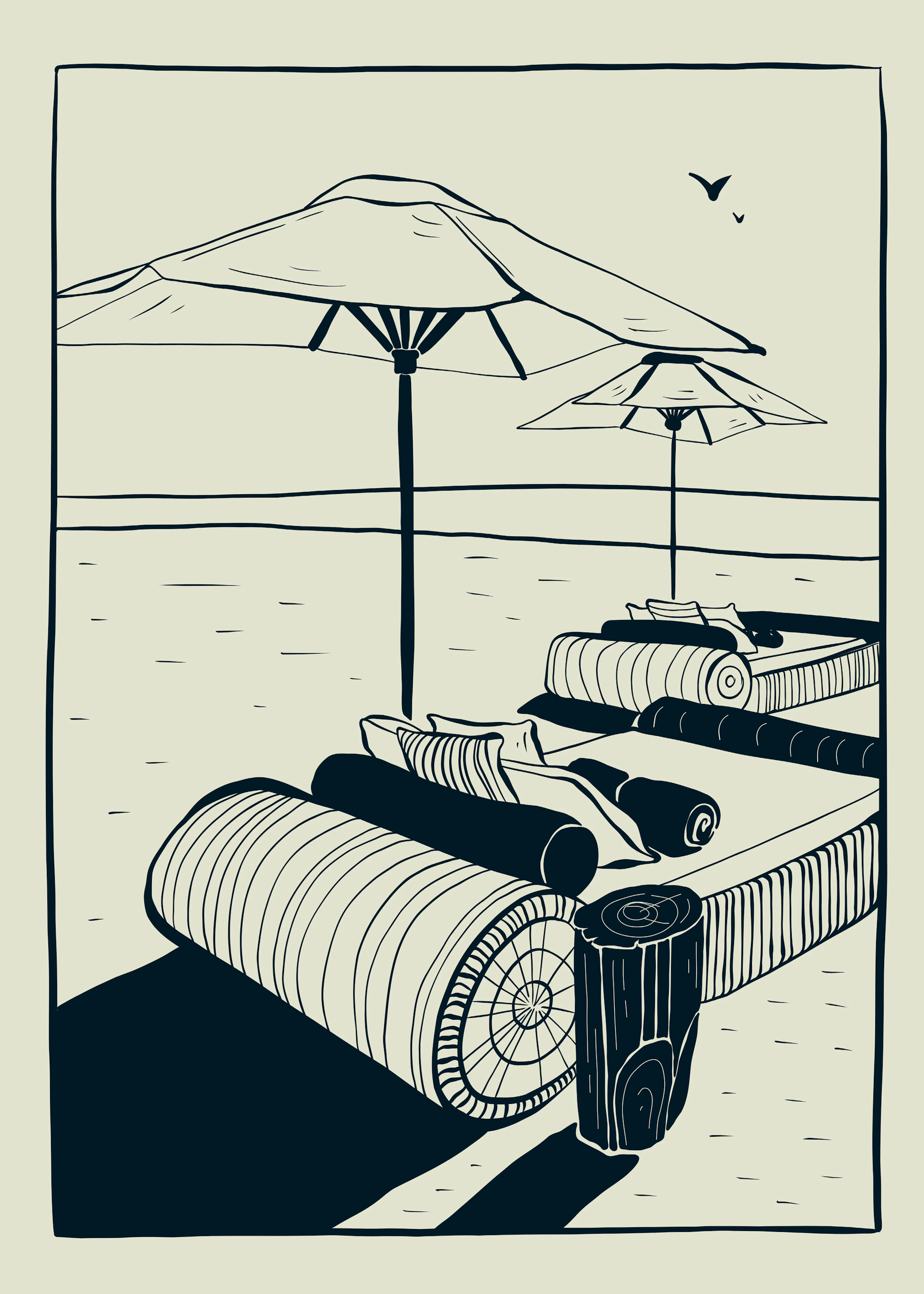 Ambiance Plage Bleue Poster 0