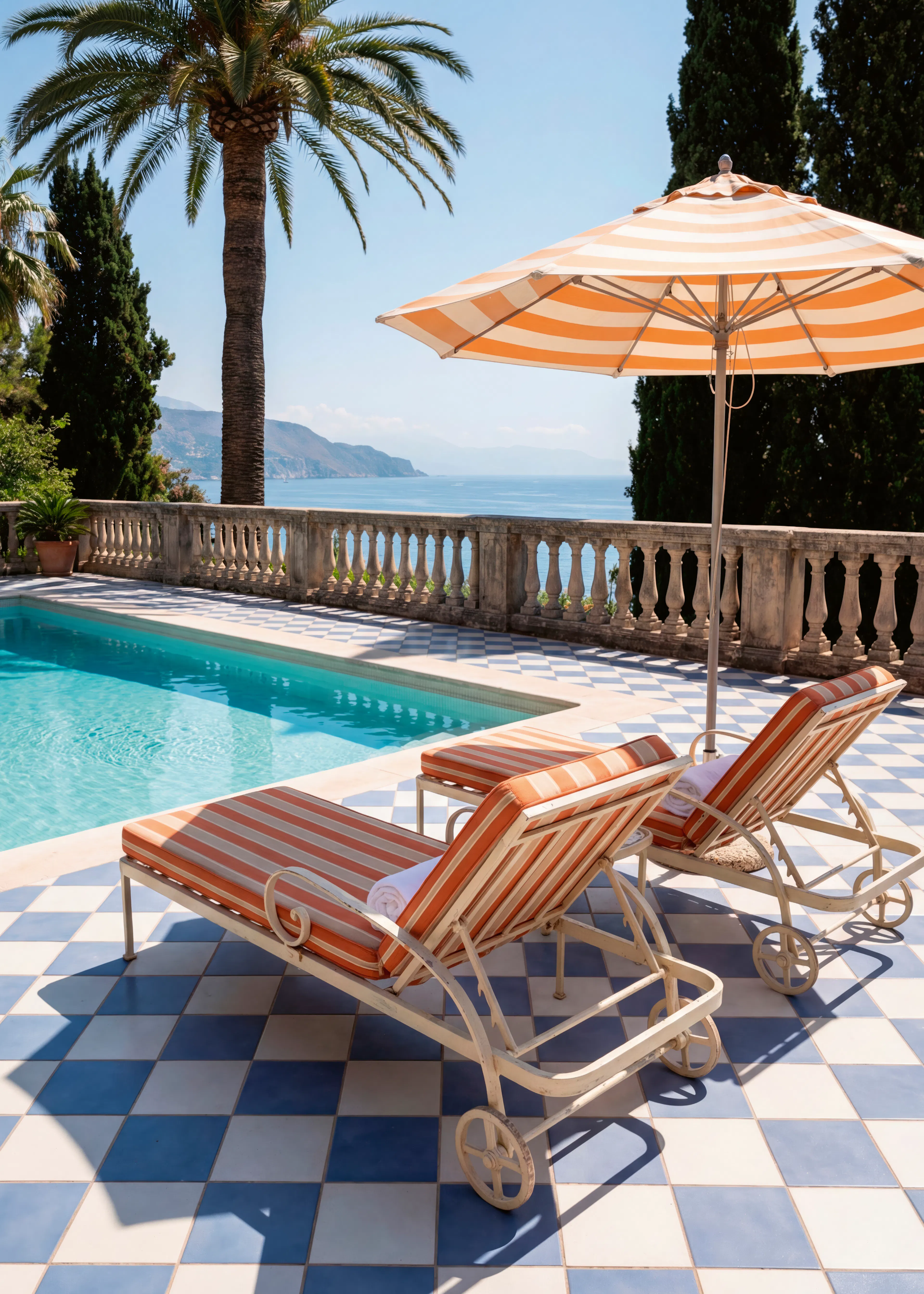 Bonheur au Bord de la Piscine Poster 0