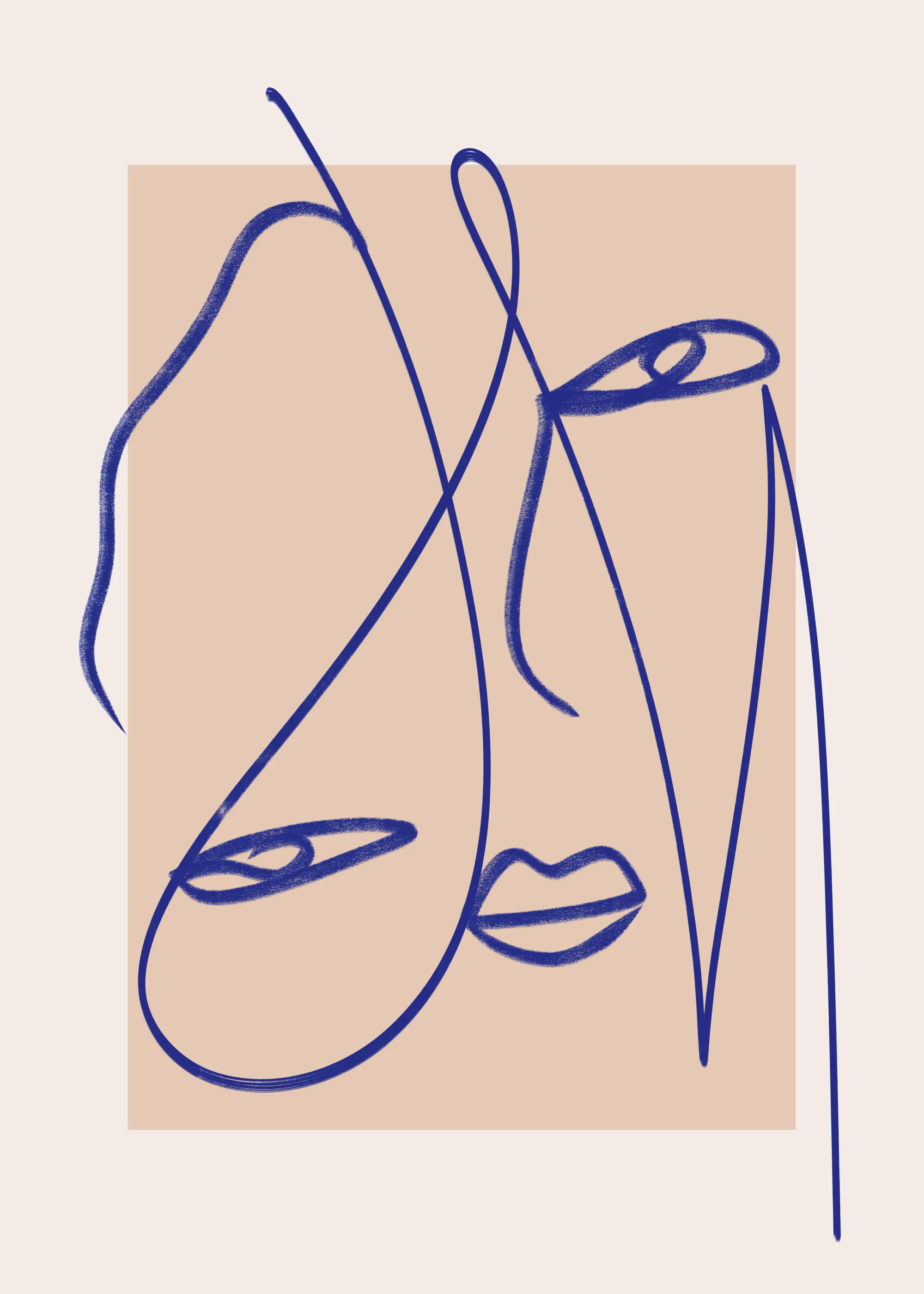 Rostros Abstractos Póster 0