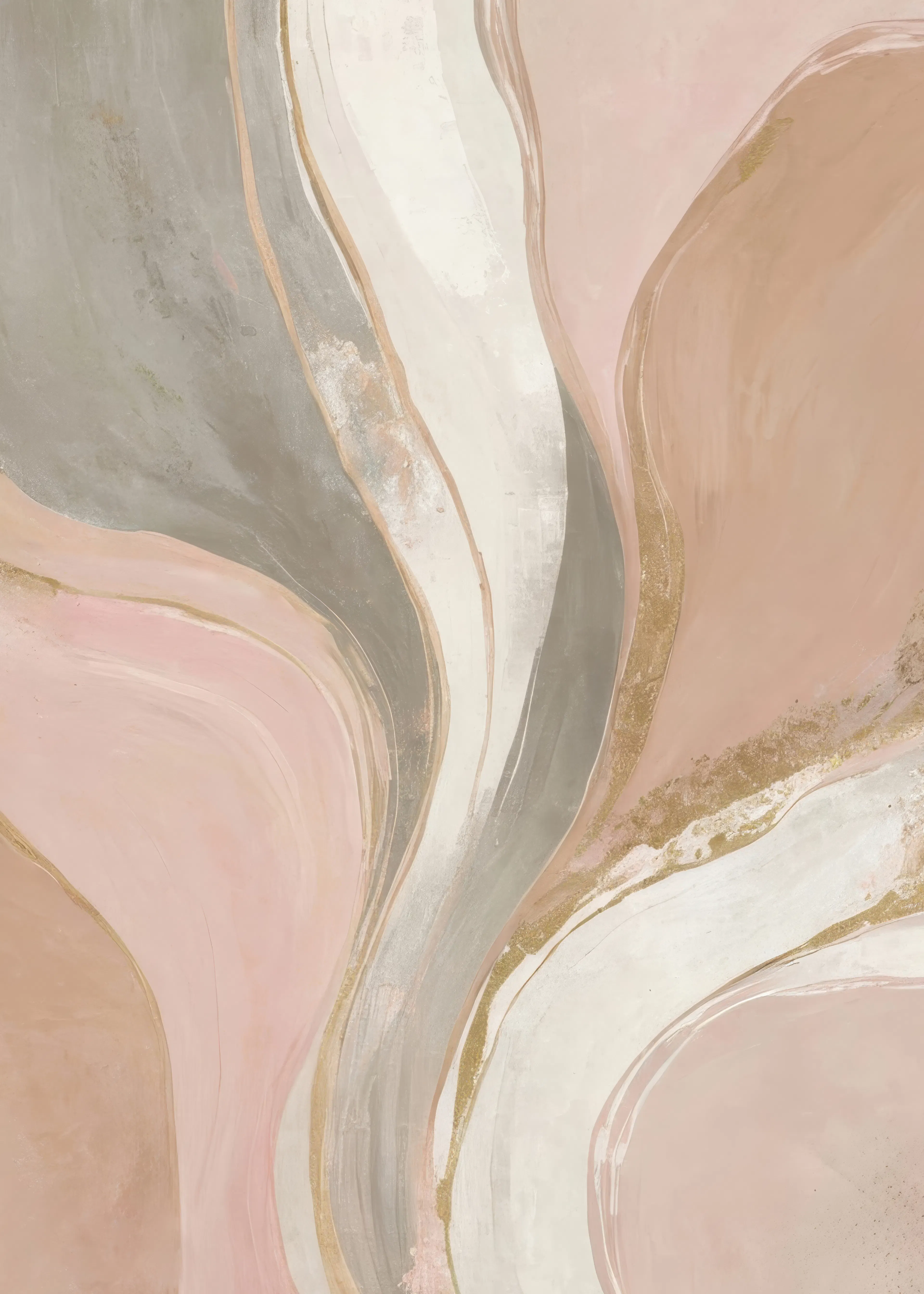 Beige Abstract Serenity Poster 0