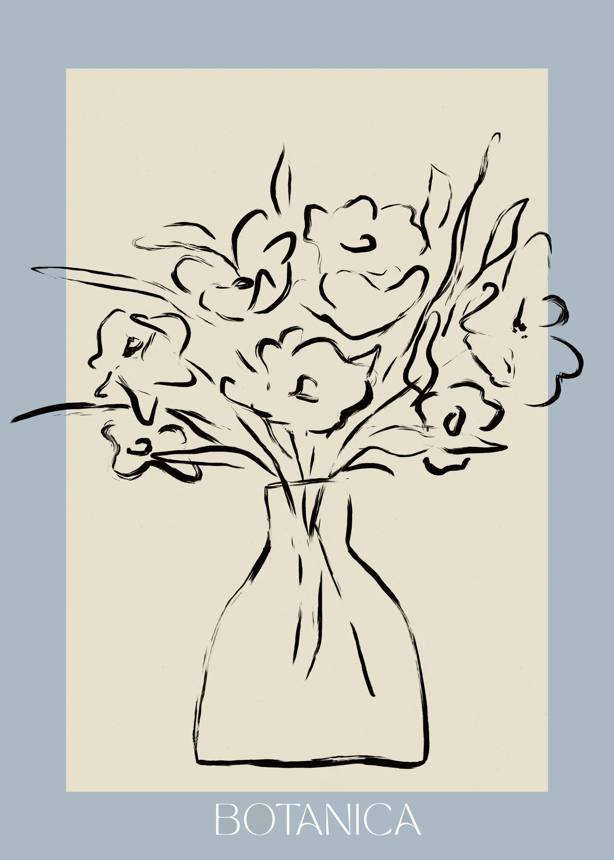 Élégance Botanique Beige Poster 0