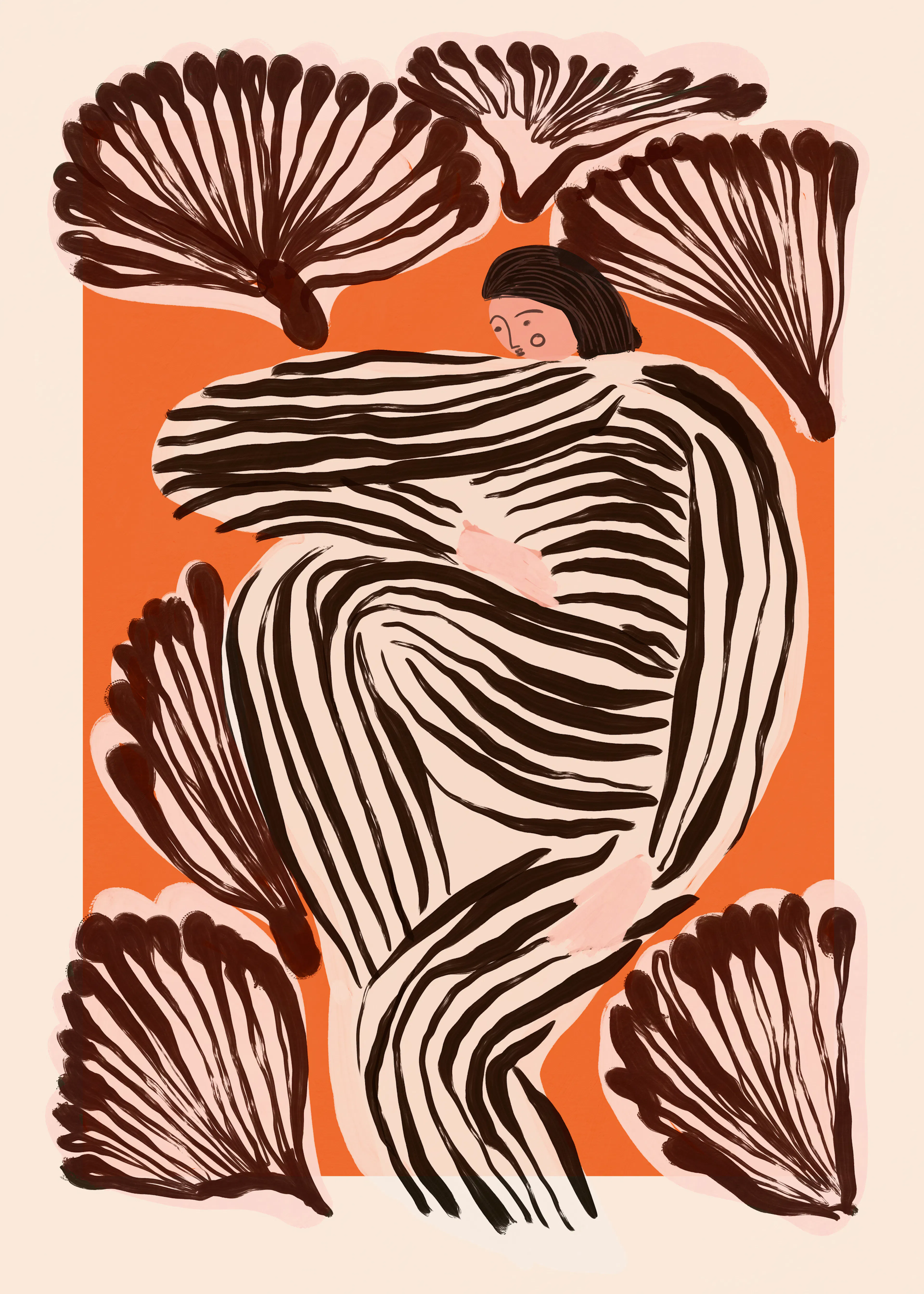 Orange Abstract Elegance Poster 0
