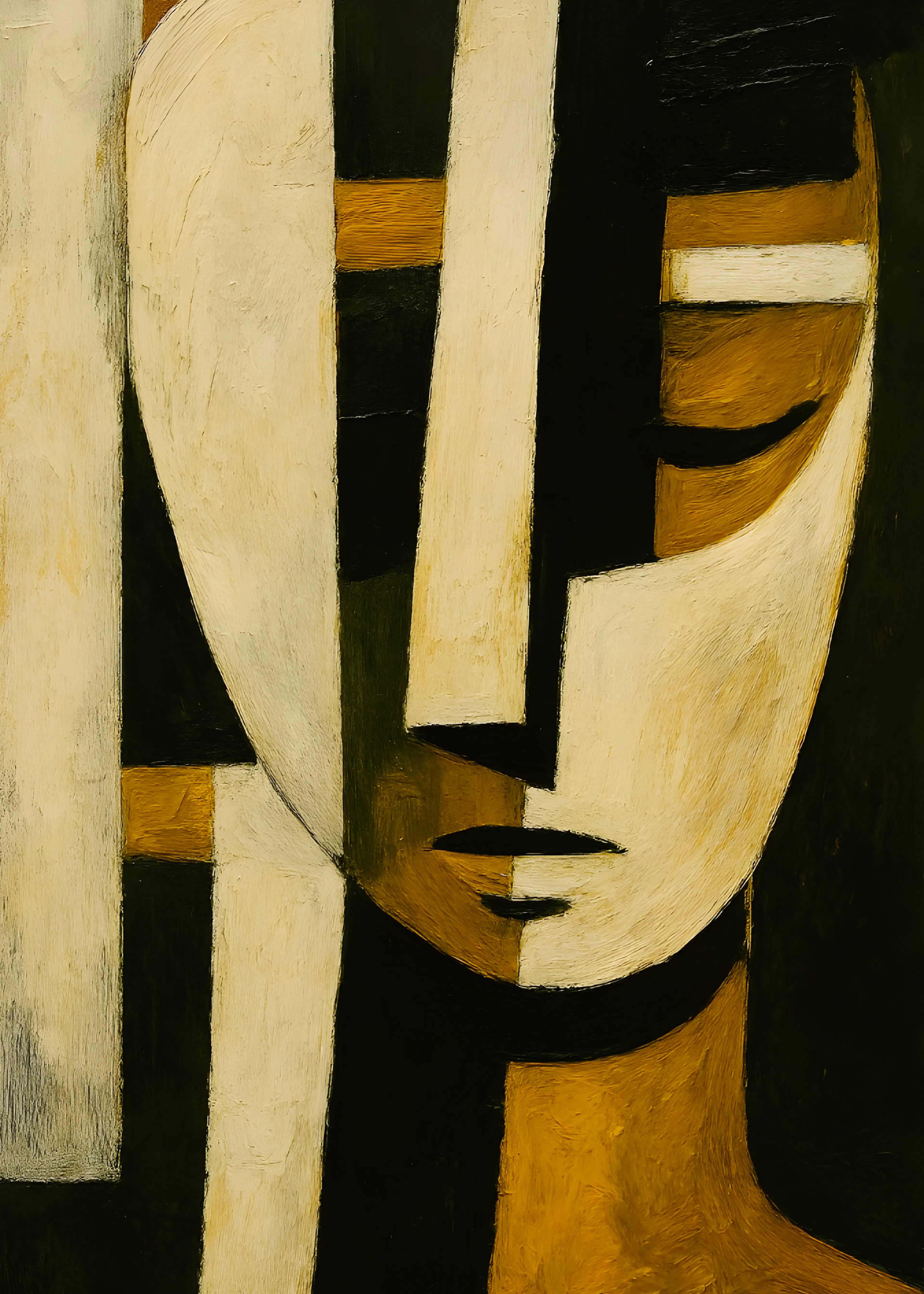 Sophisticated Yellow Abstract Elegance Poster 0