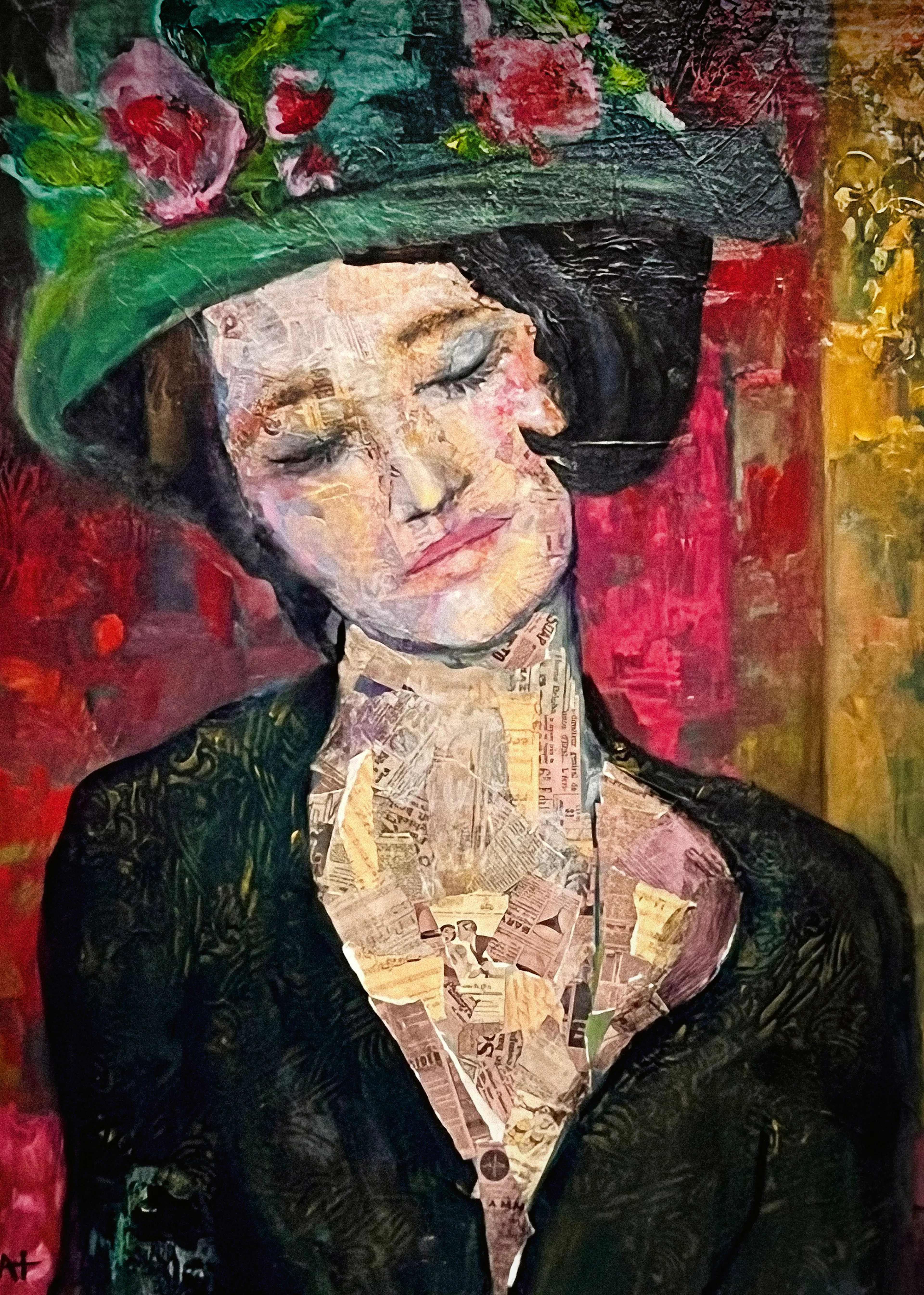 Élégance Vintage Rouge Poster 0