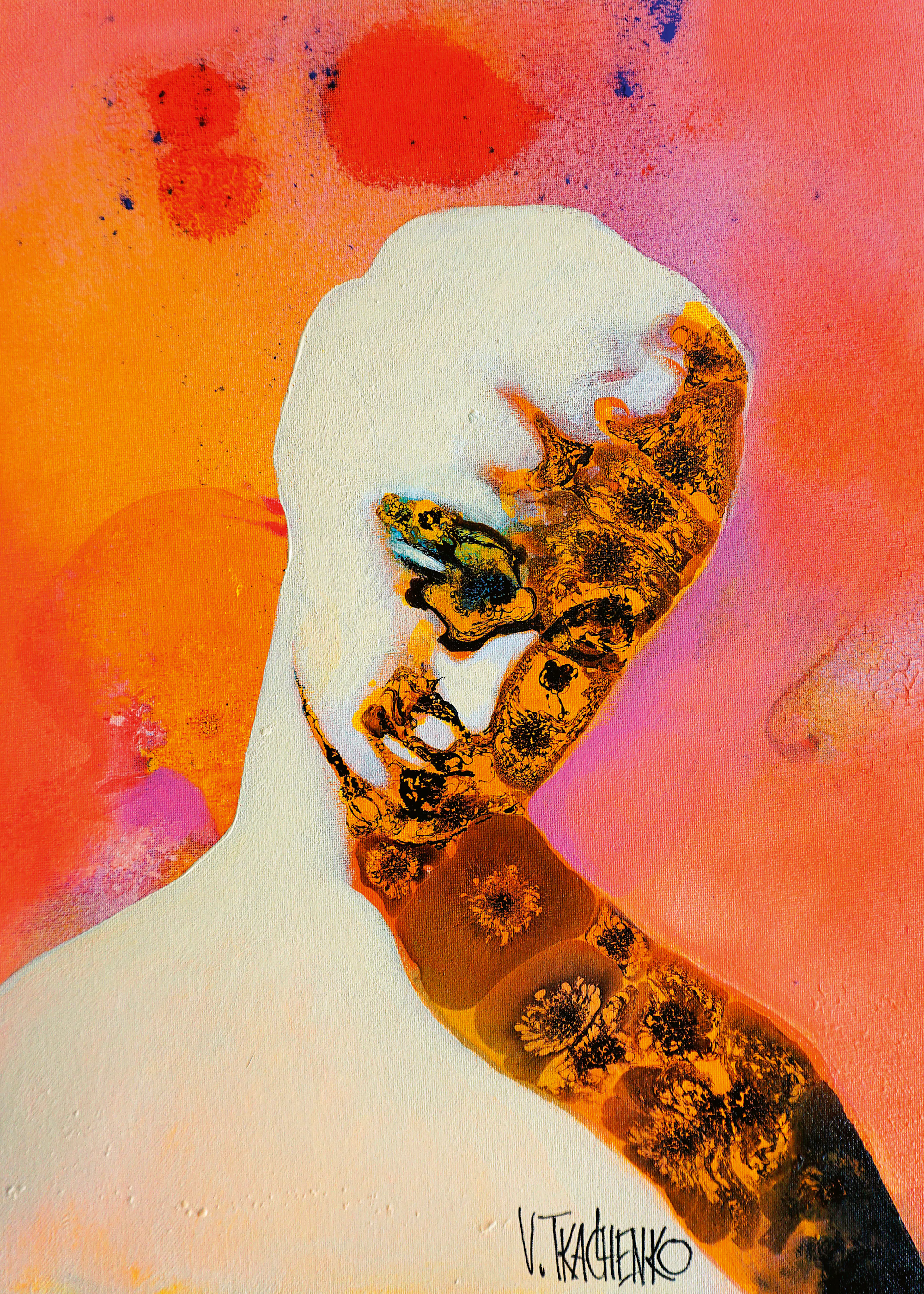 Orange Surreal Fusion Poster 0