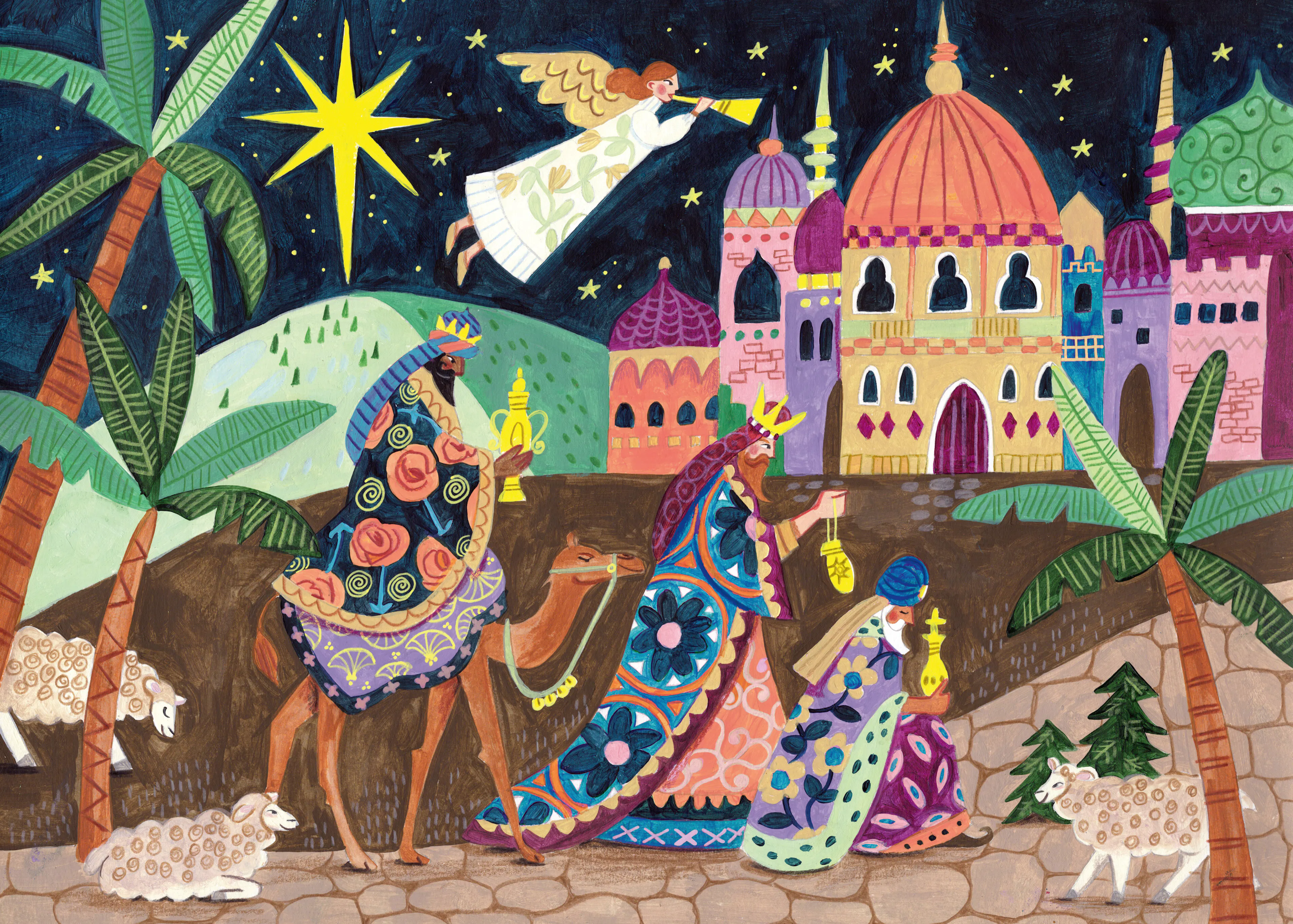 Blue Nativity Scene Poster 0