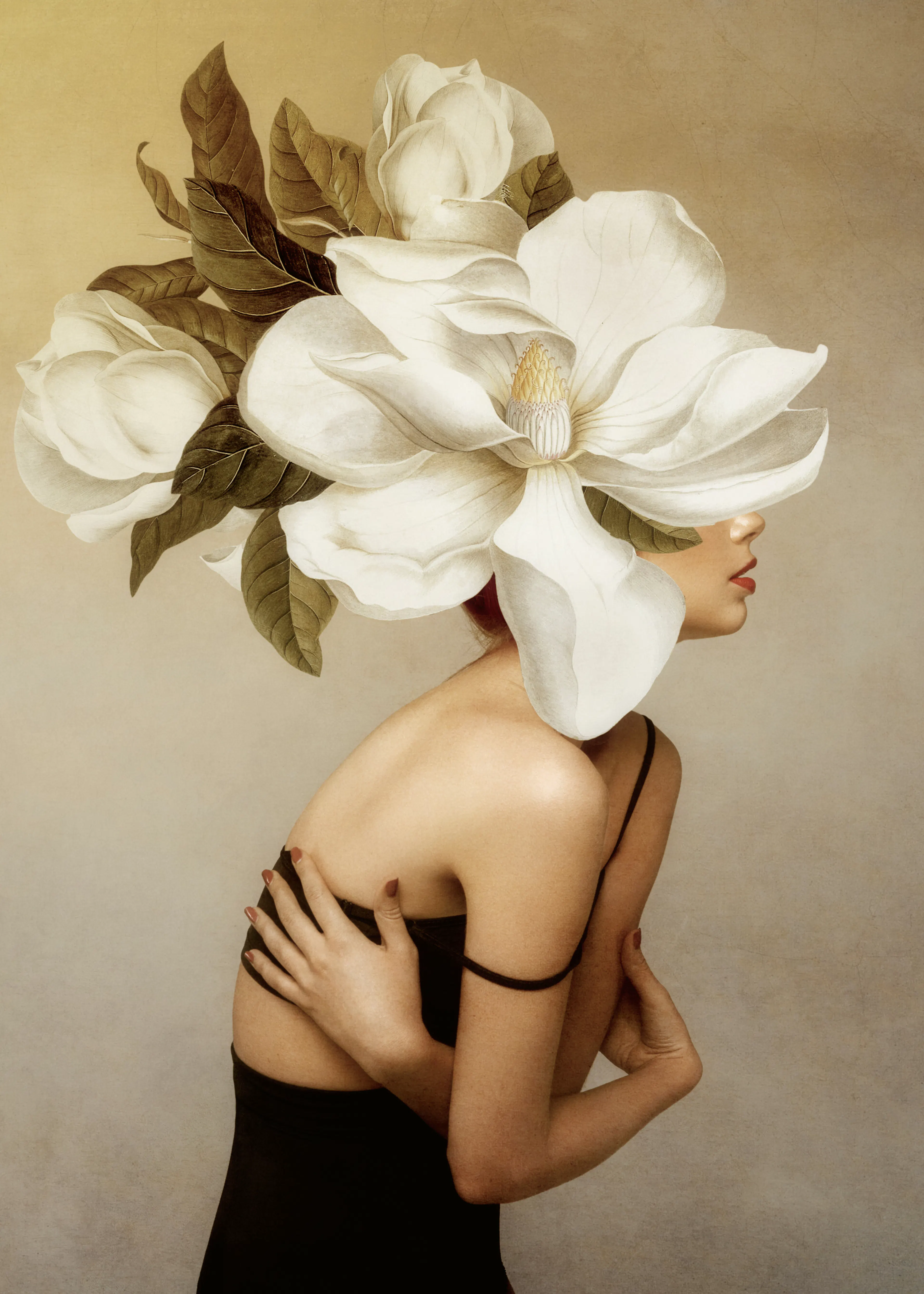 Witte Bloemen Elegantie Poster 0