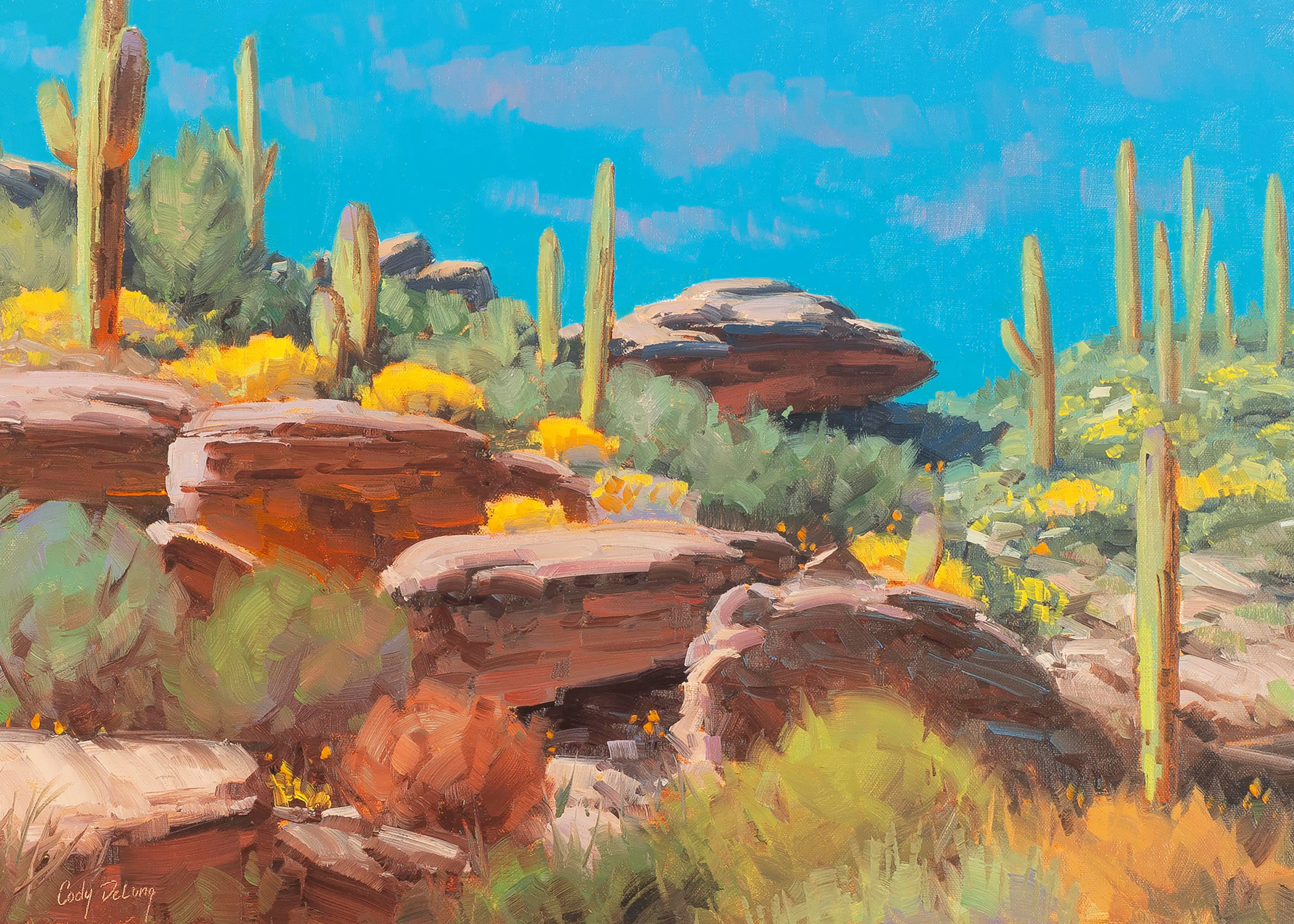 Blue Desert Oasis Poster 0