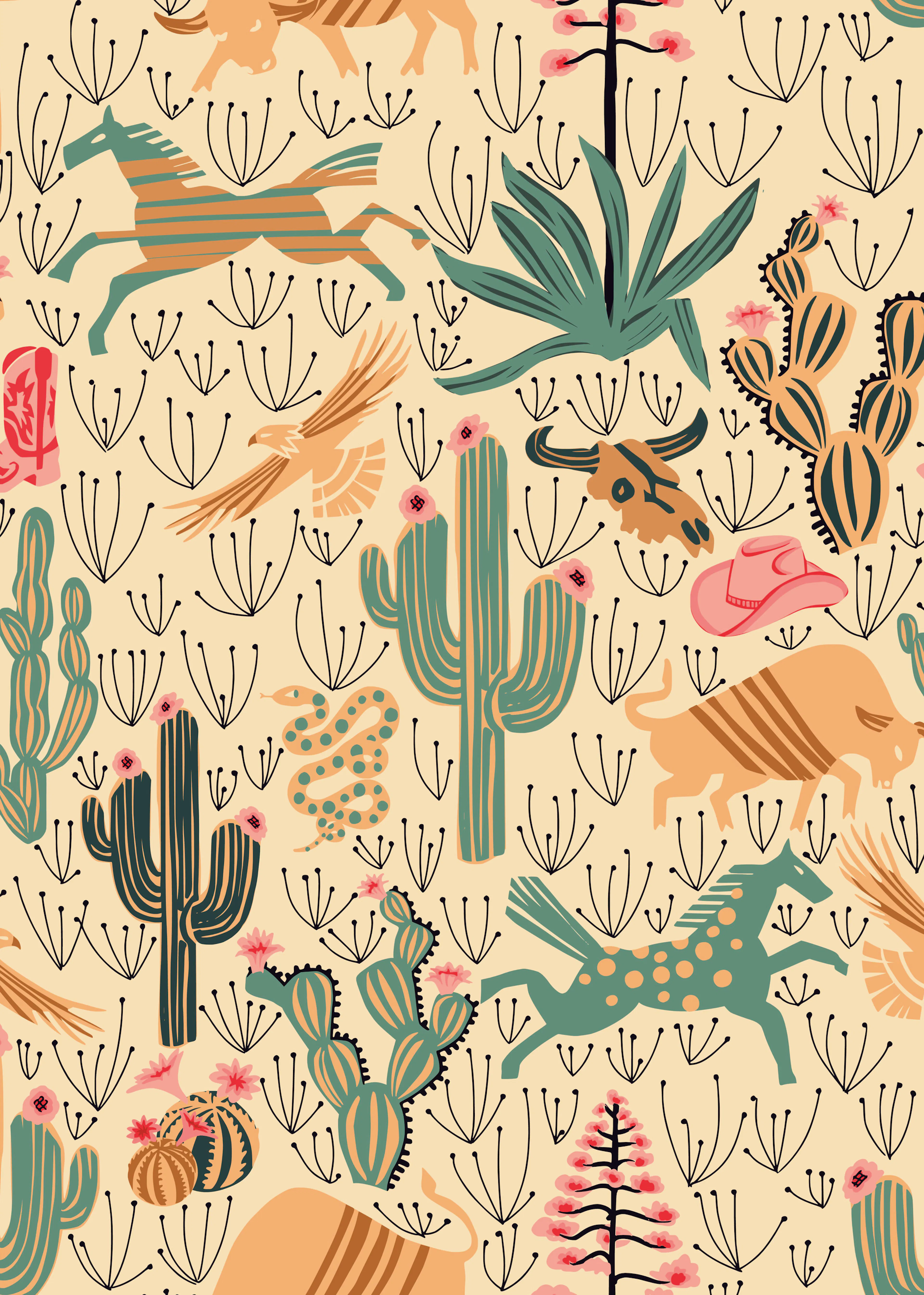Beige Desert Bloom Poster 0