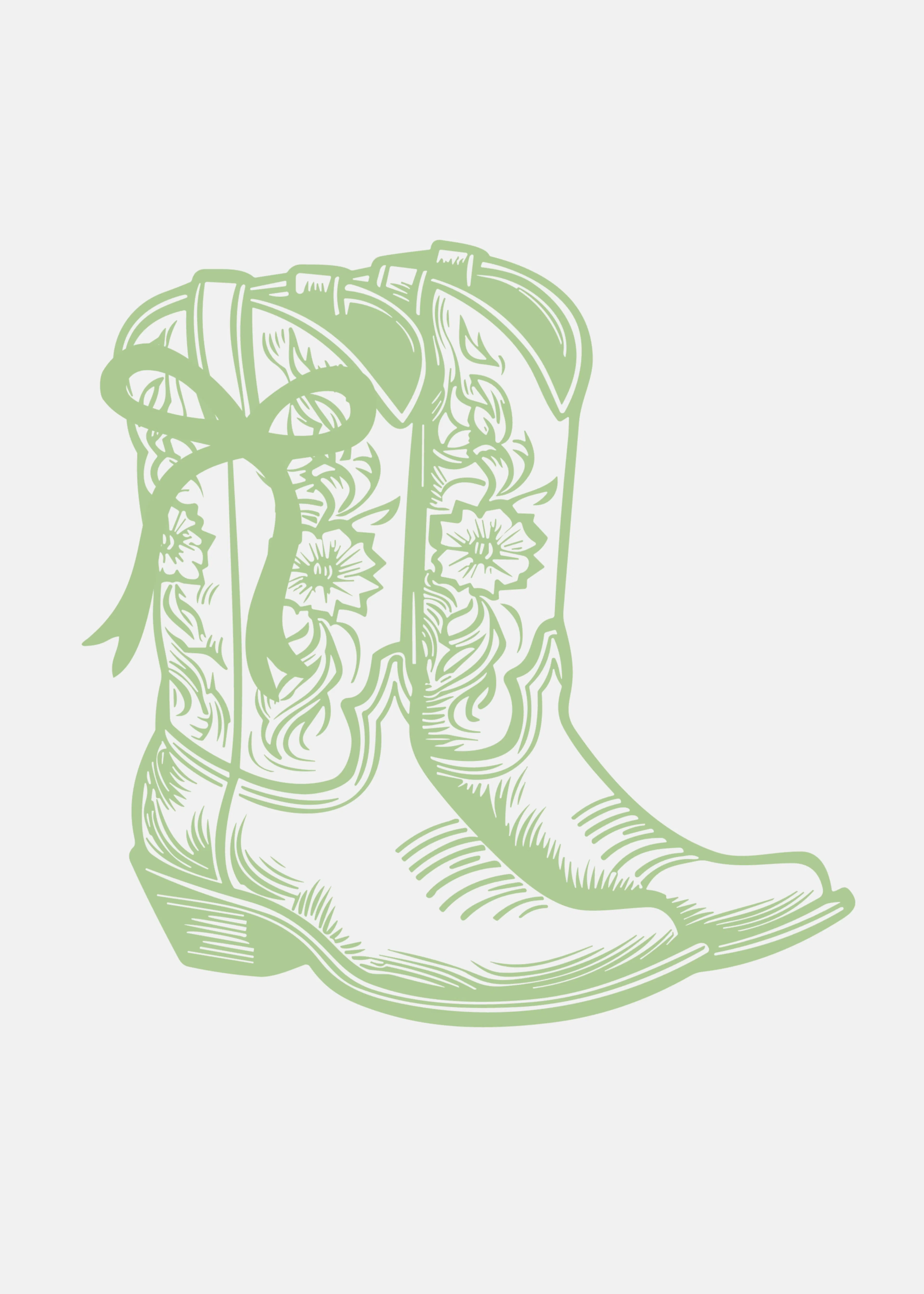 Groene Western Laarzen Poster 0