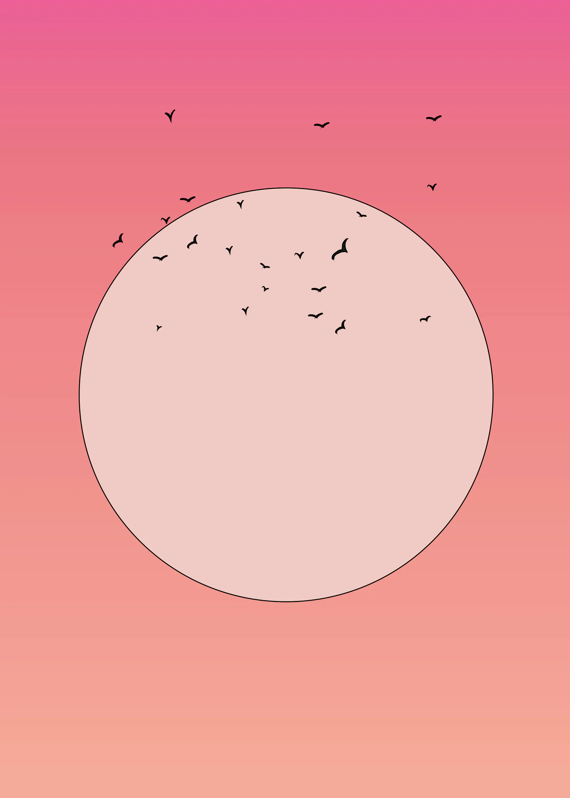 Pink Solnedgangsro Plakat 0