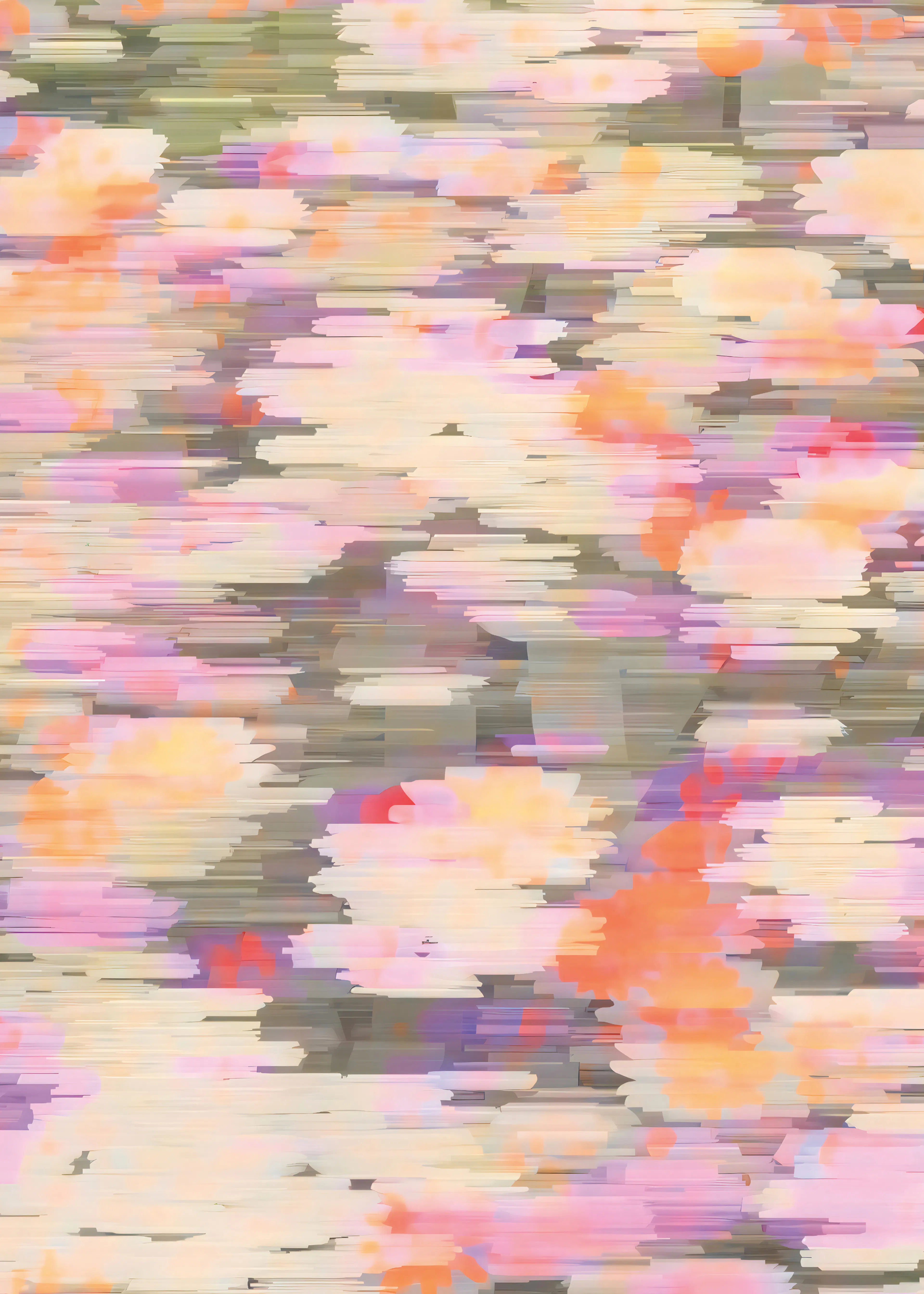 Peach Abstract Harmony Poster 0