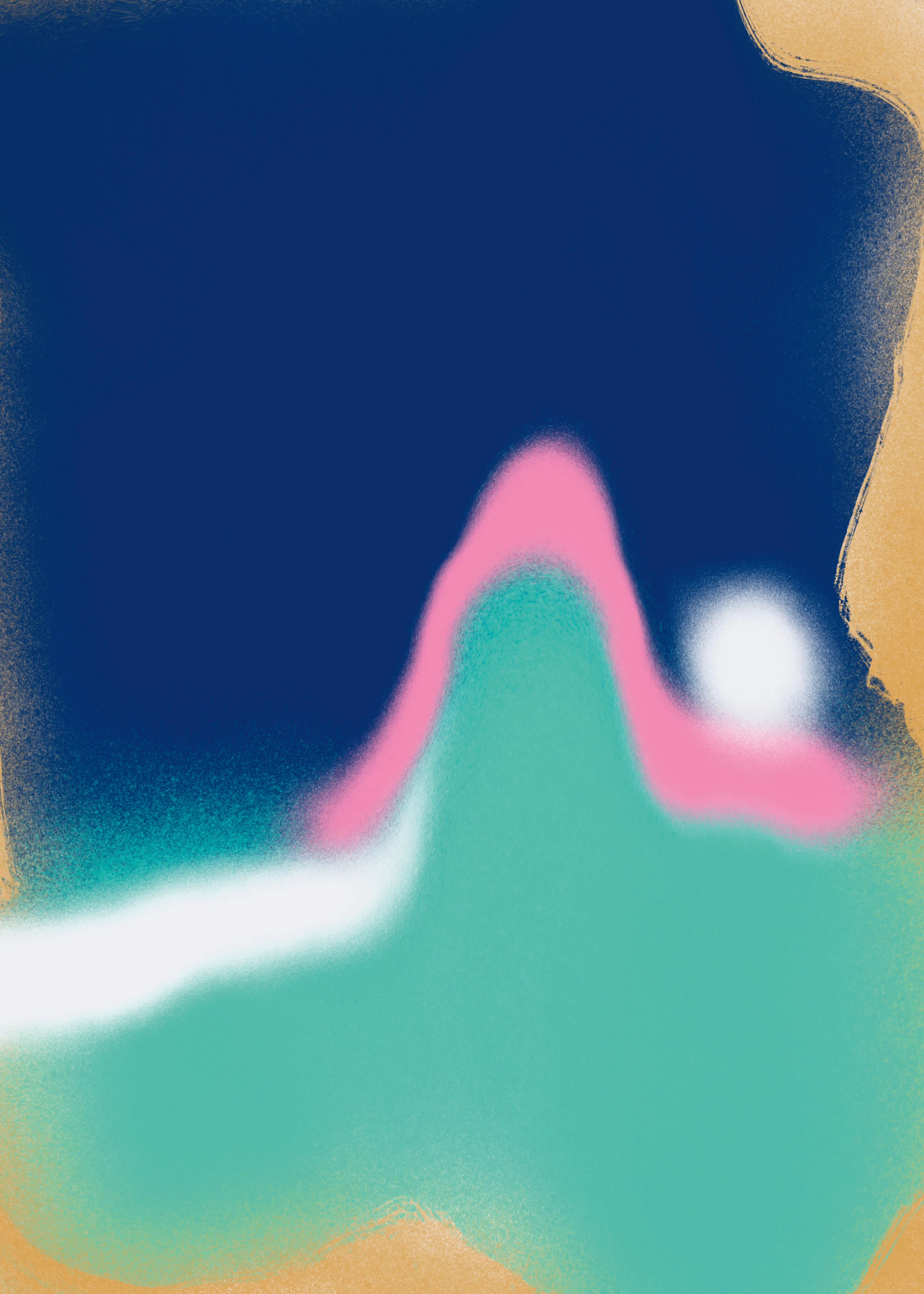 Blue Abstract Horizon Poster 0