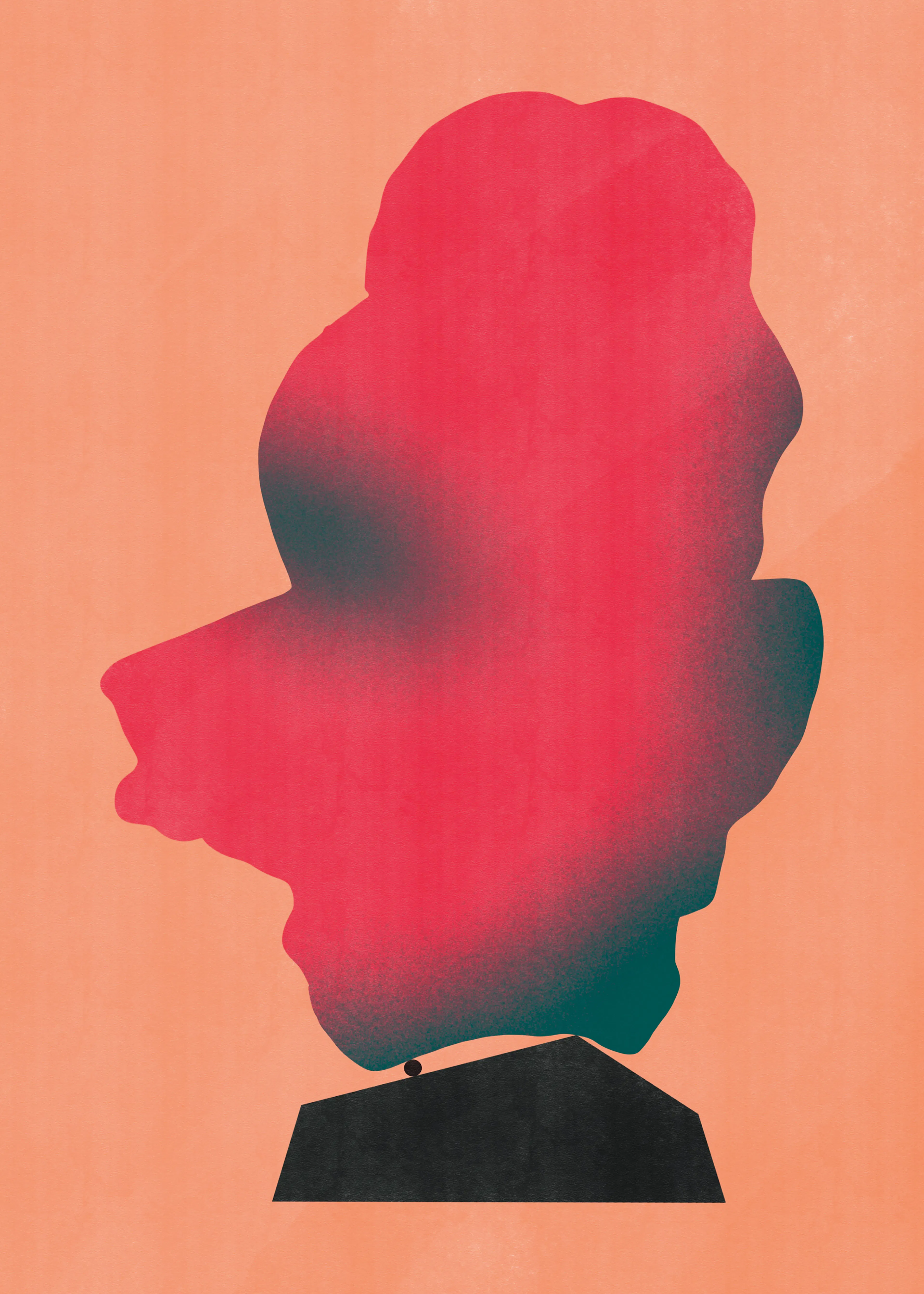 Red Abstract Profile Poster 0