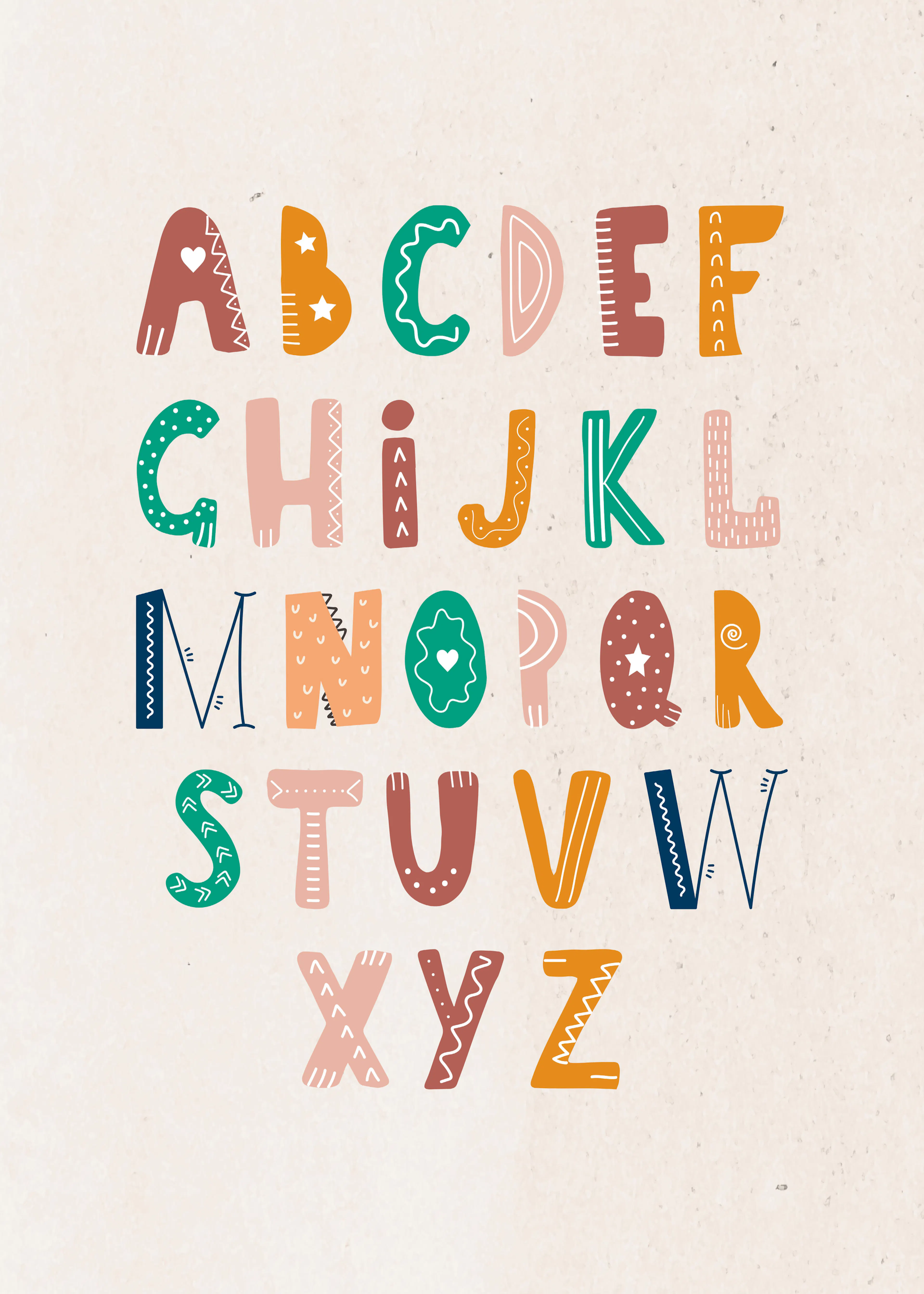 Alphabet Coloré Poster 0