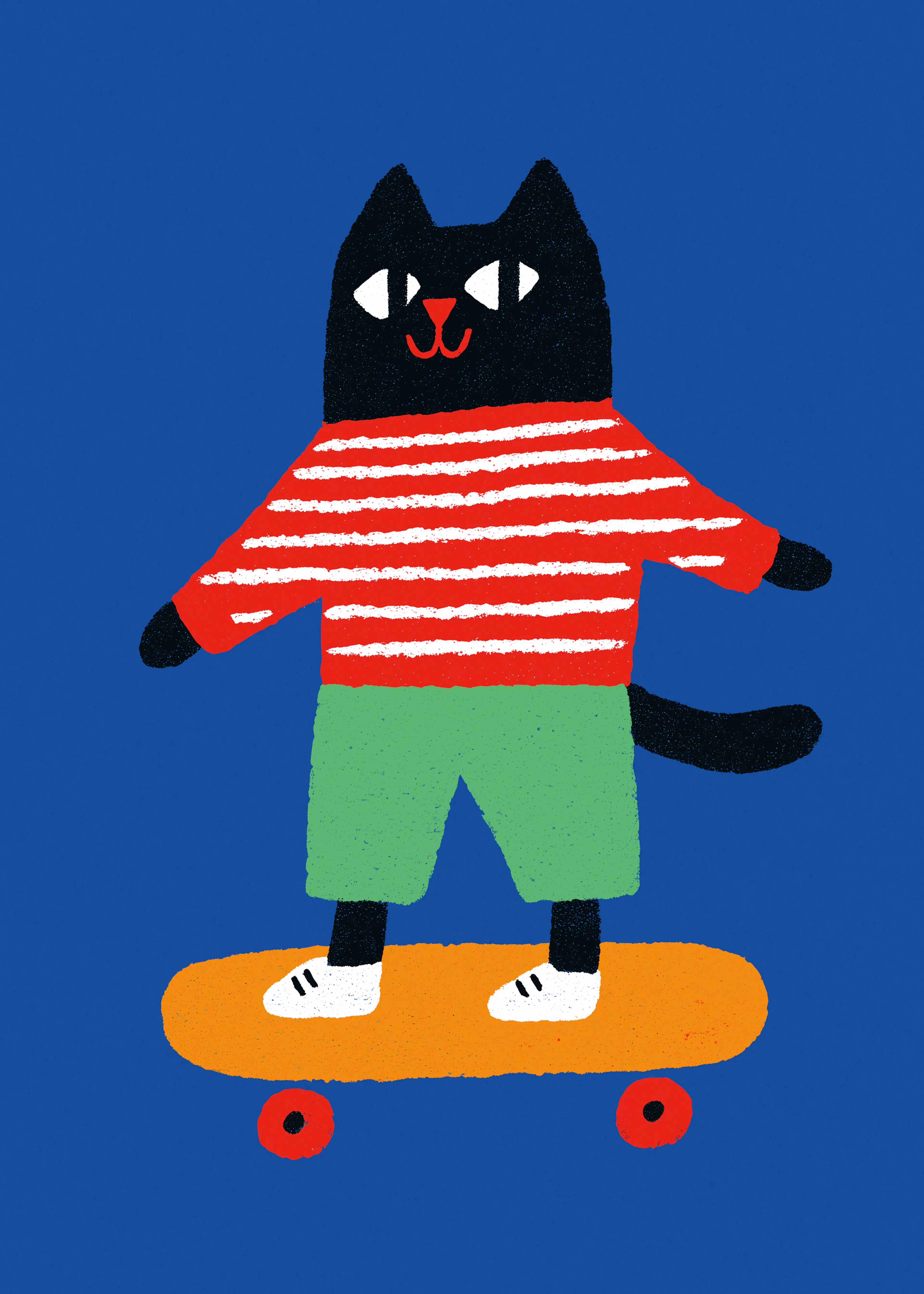 Skateboard Cat Poster 0