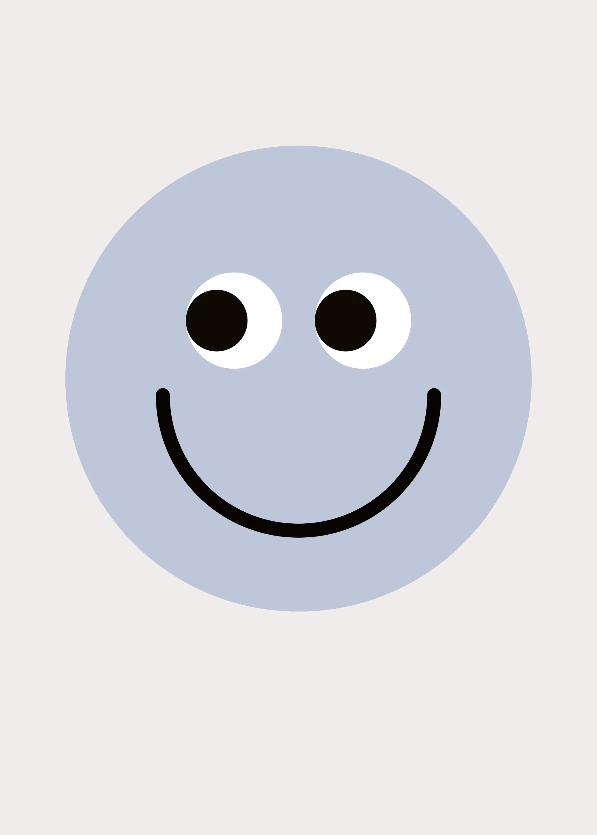 Blauwe Happy Face Poster 0