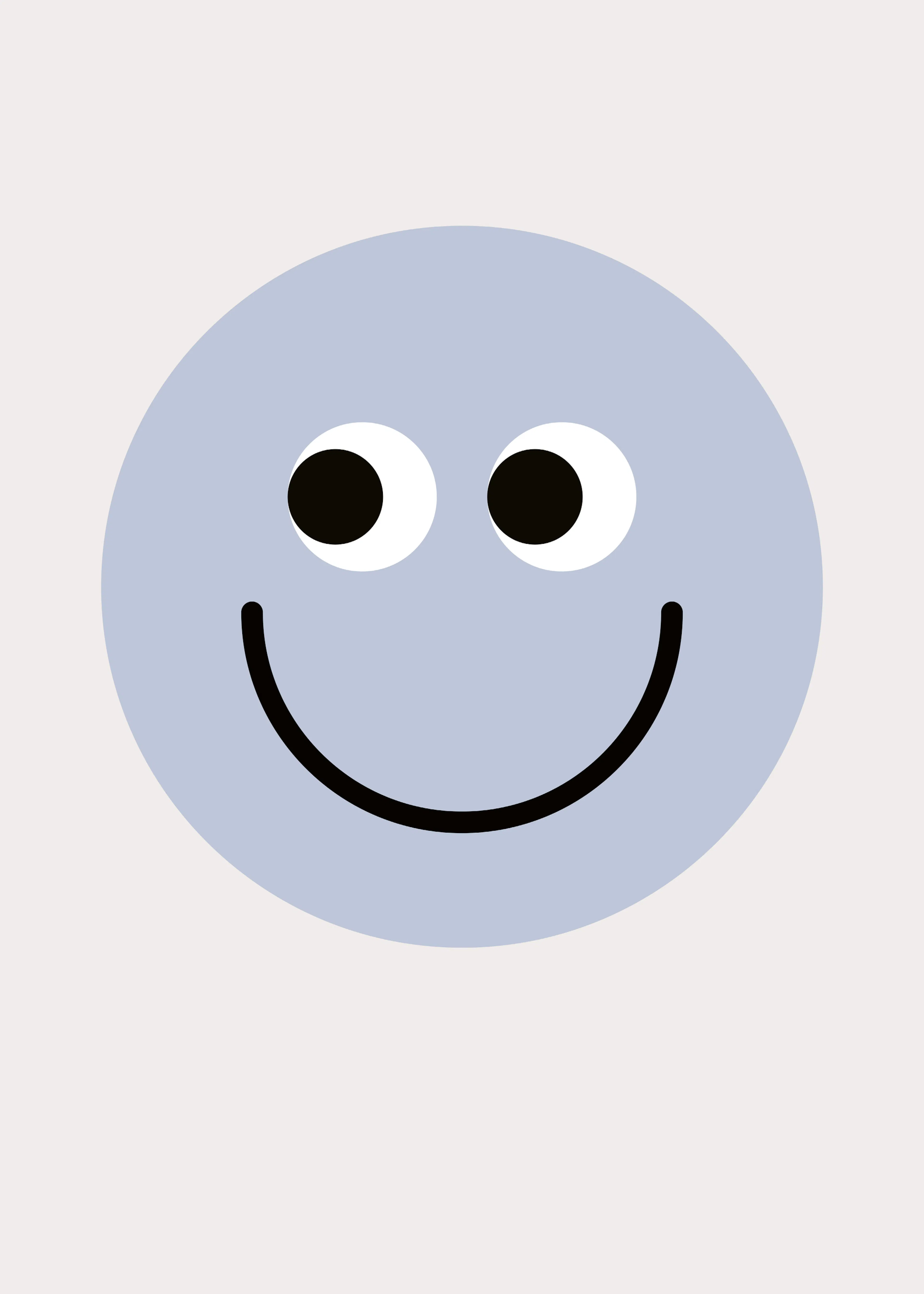 Blue Happy Face Poster 0