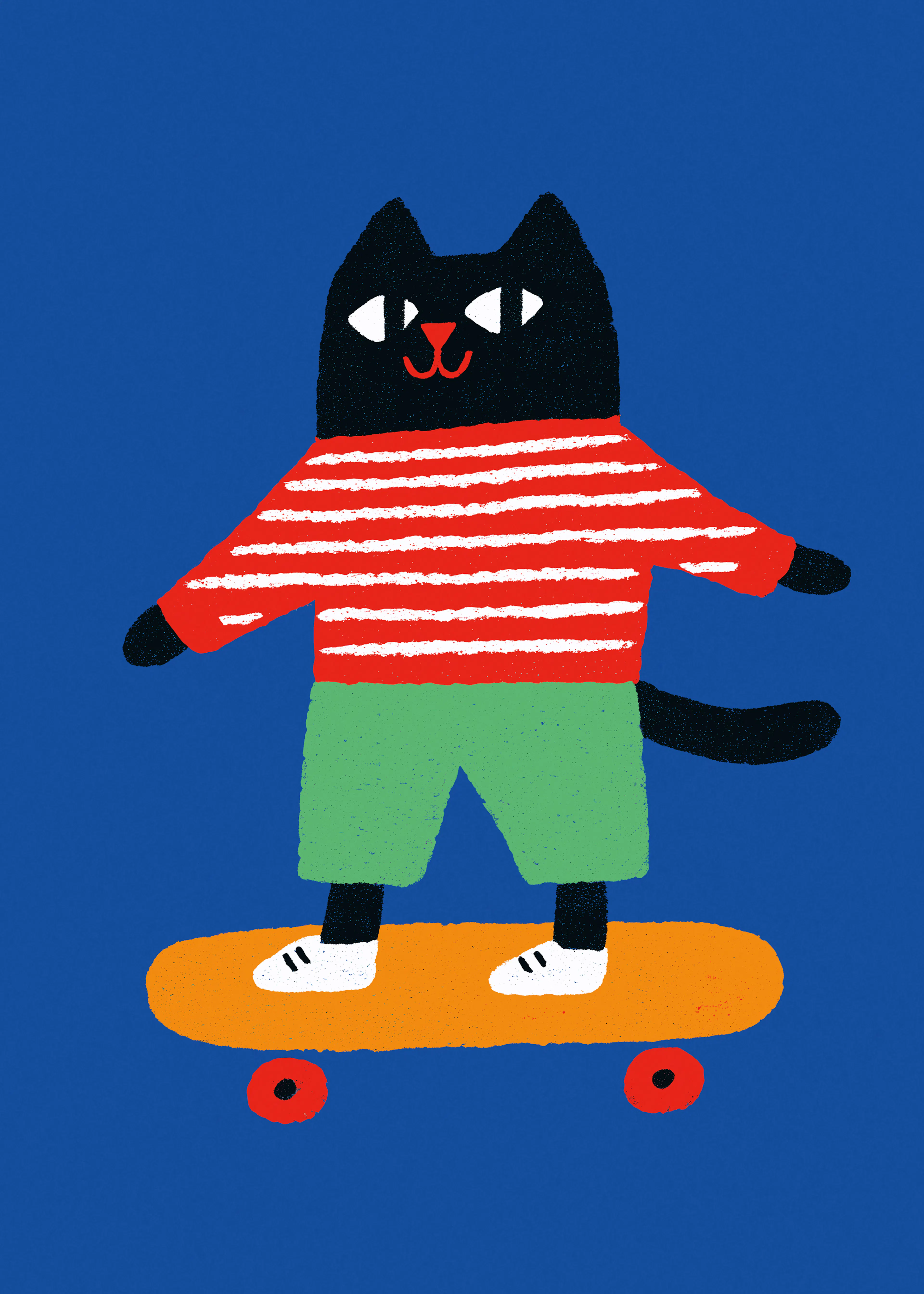 Skateboarding Cat Poster 0