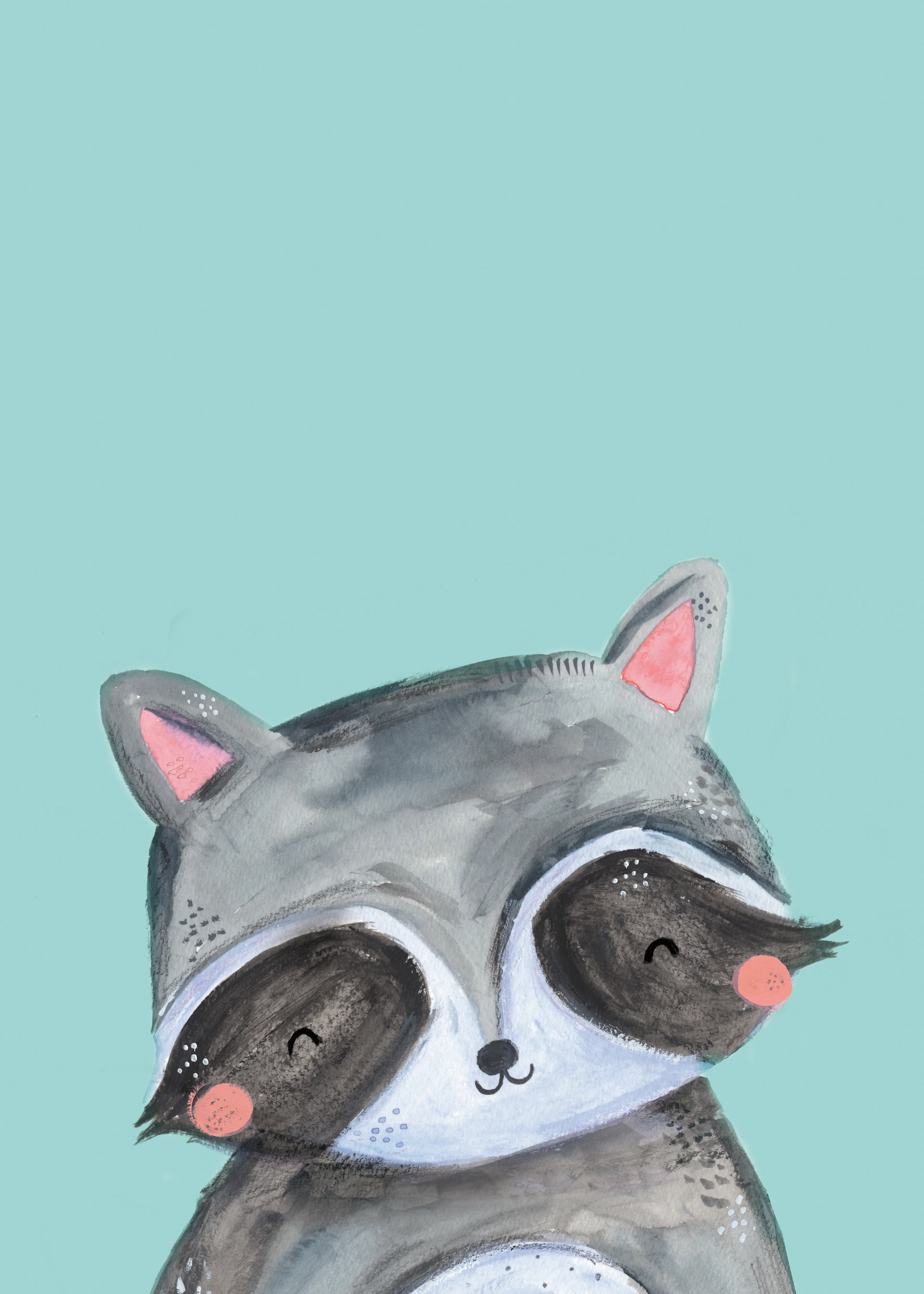 Cute Raccoon Poster 0