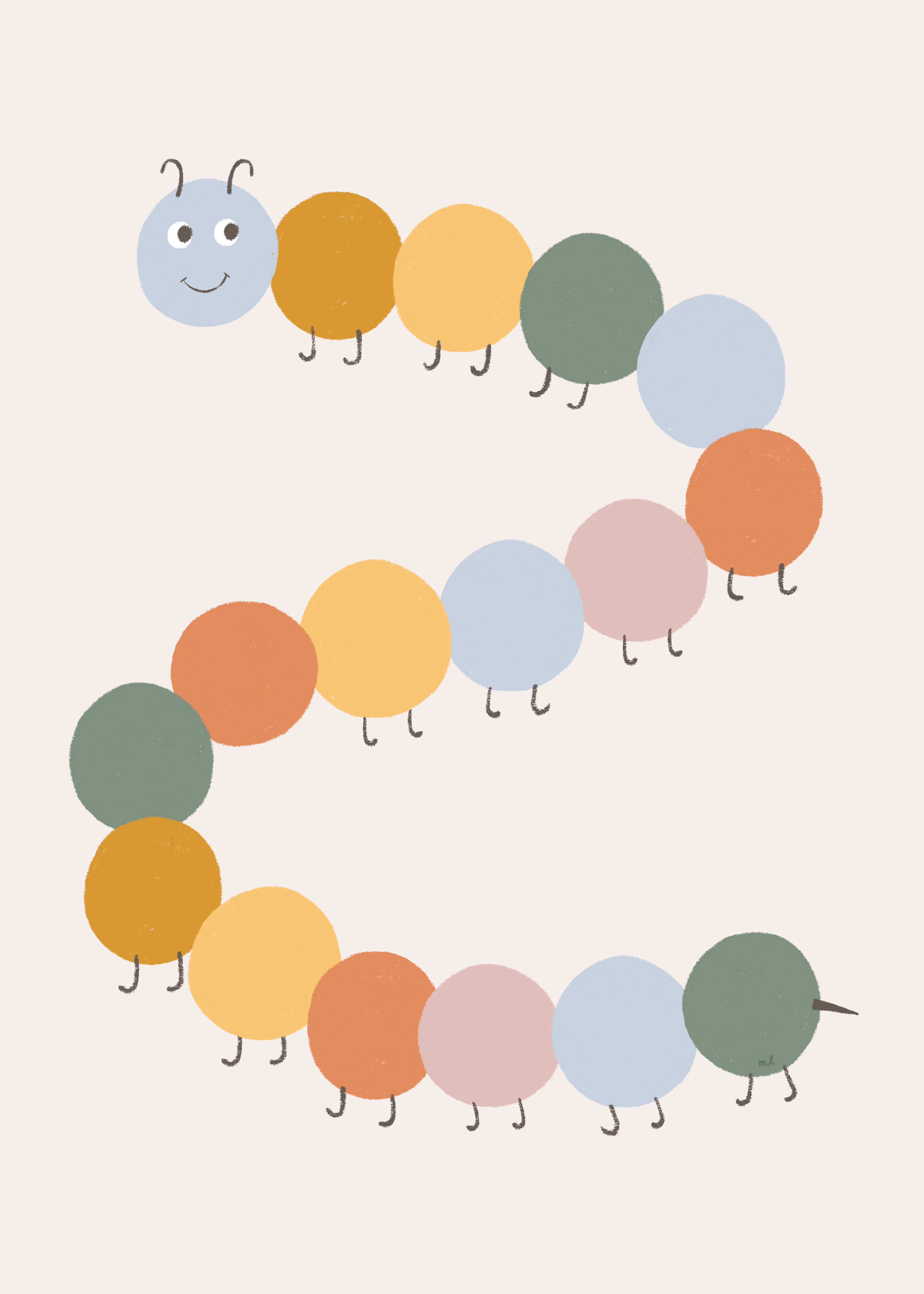 Colorful Caterpillar Poster 0
