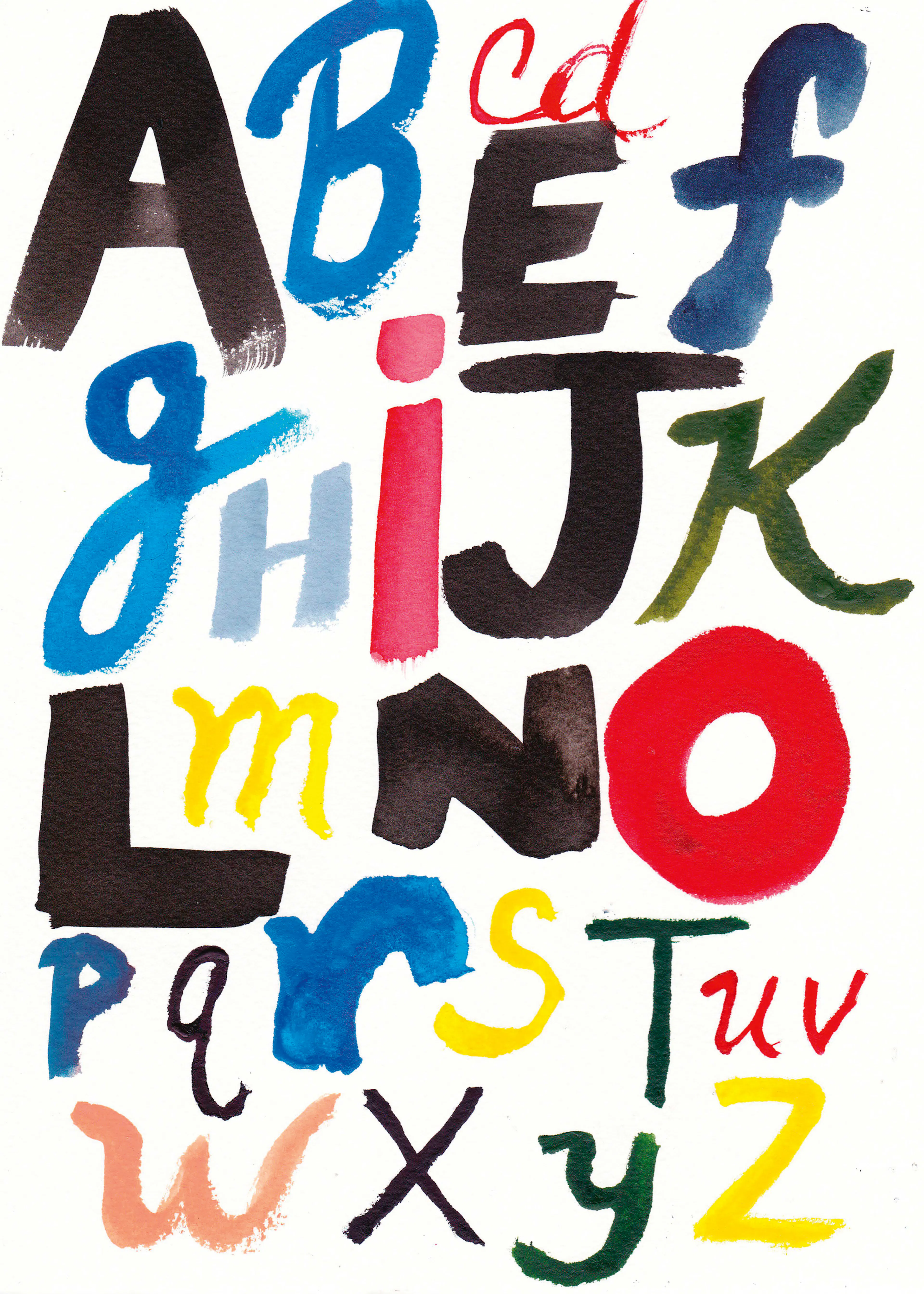 Blue Colorful Alphabet Poster 0